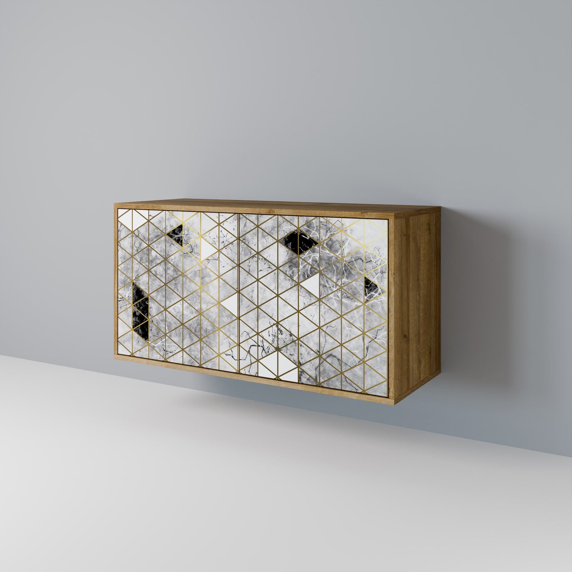 ASHEN ARIA 2-Door Sideboard in Oak Effect