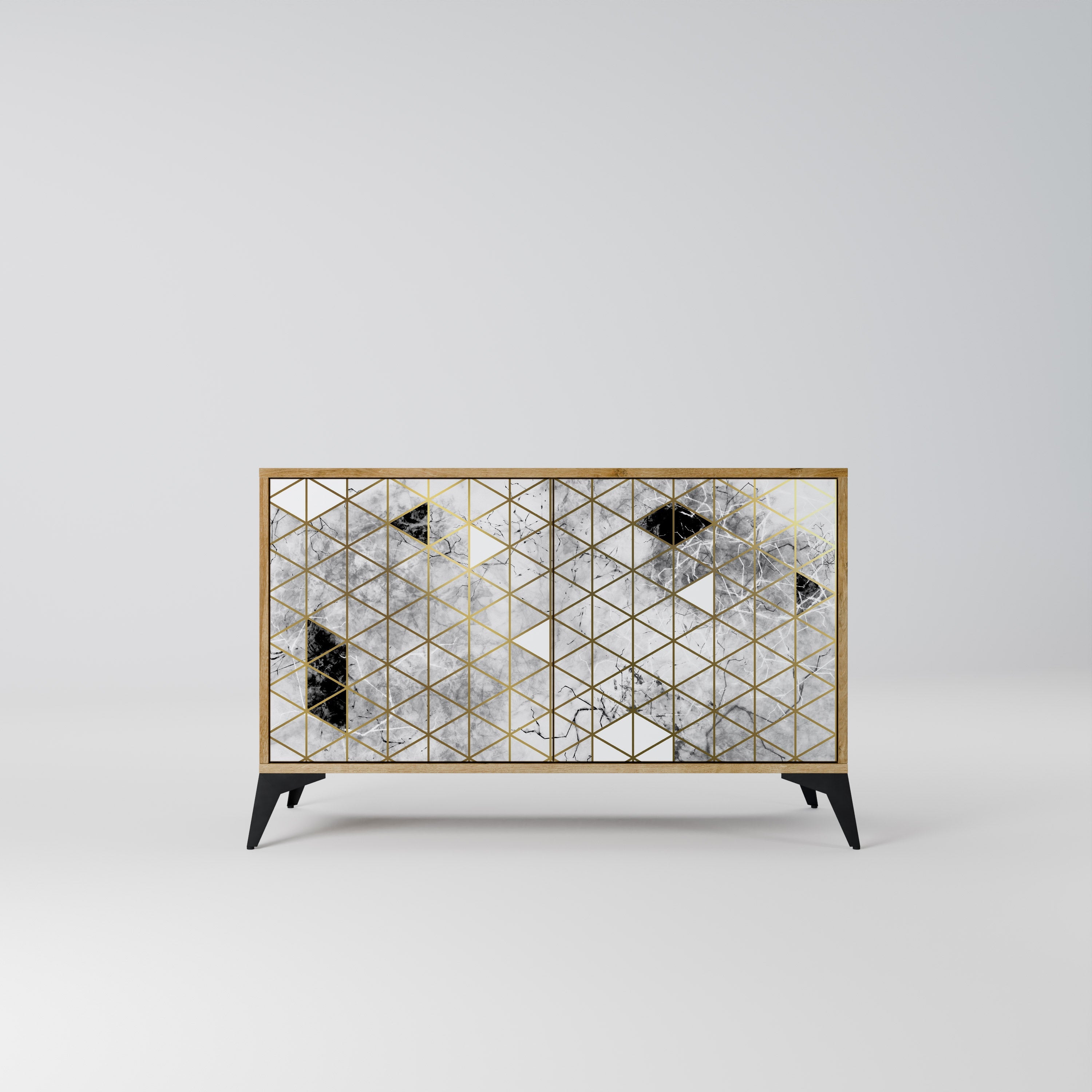 Buffet 2 portes ASHEN ARIA effet chêne