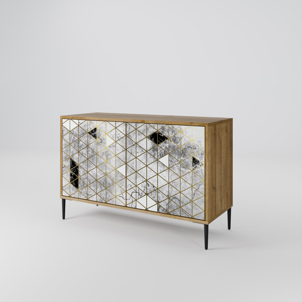 ASHEN ARIA 2-Door Sideboard in Oak Effect