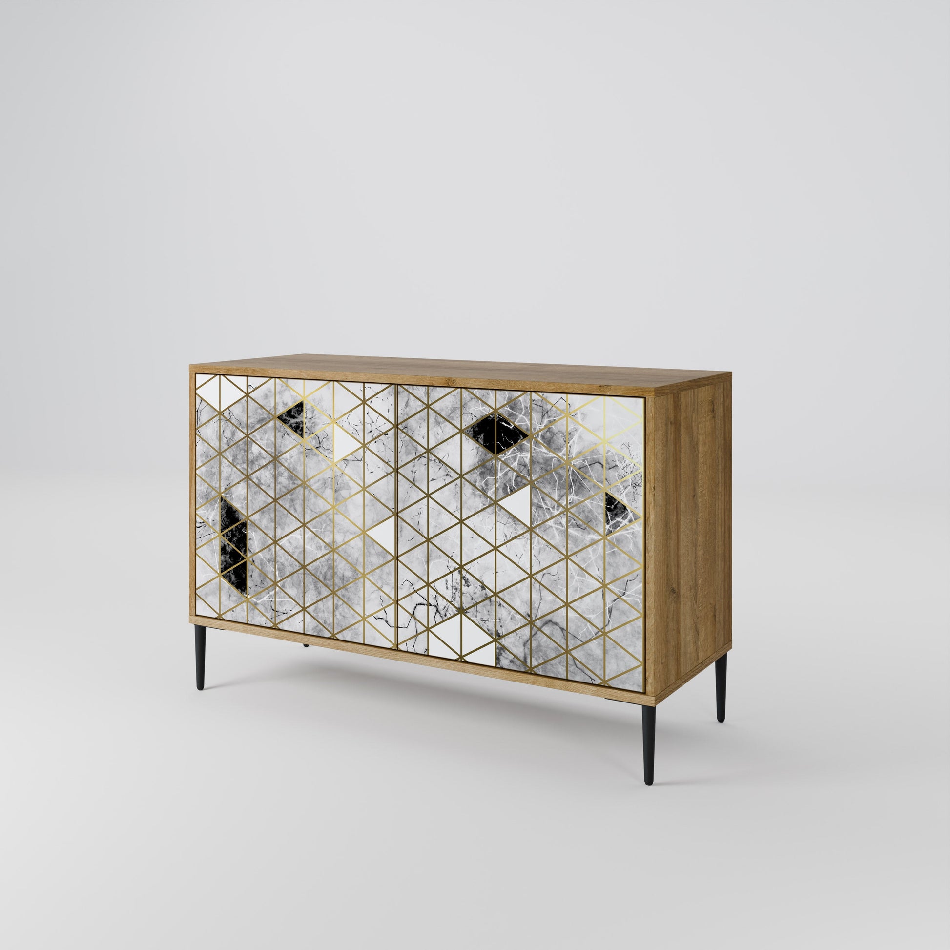 ASHEN ARIA 2-Door Sideboard in Oak Effect