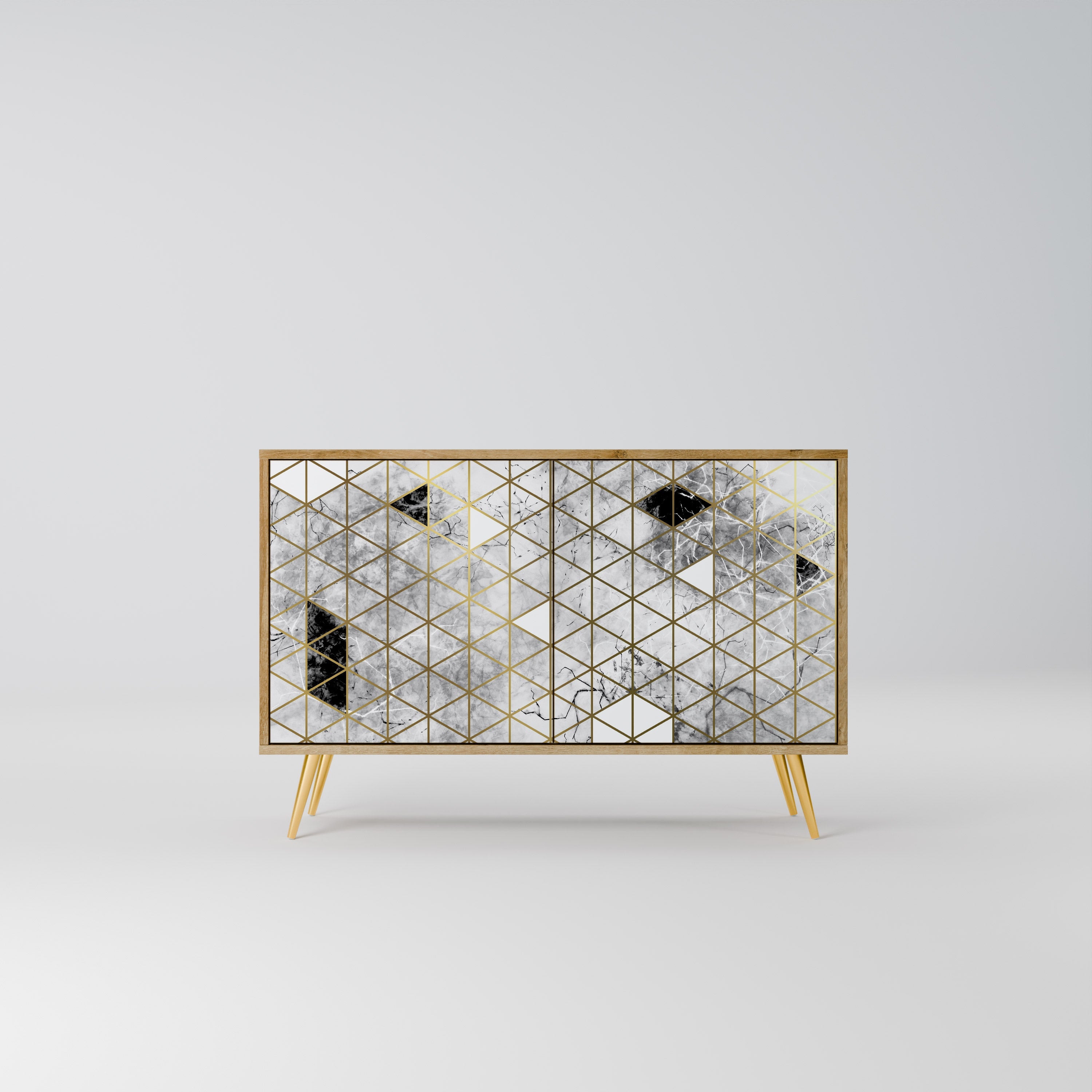 Buffet 2 portes ASHEN ARIA effet chêne