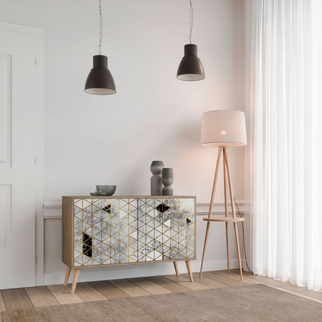 ASHEN ARIA 2-Door Sideboard in Oak Effect