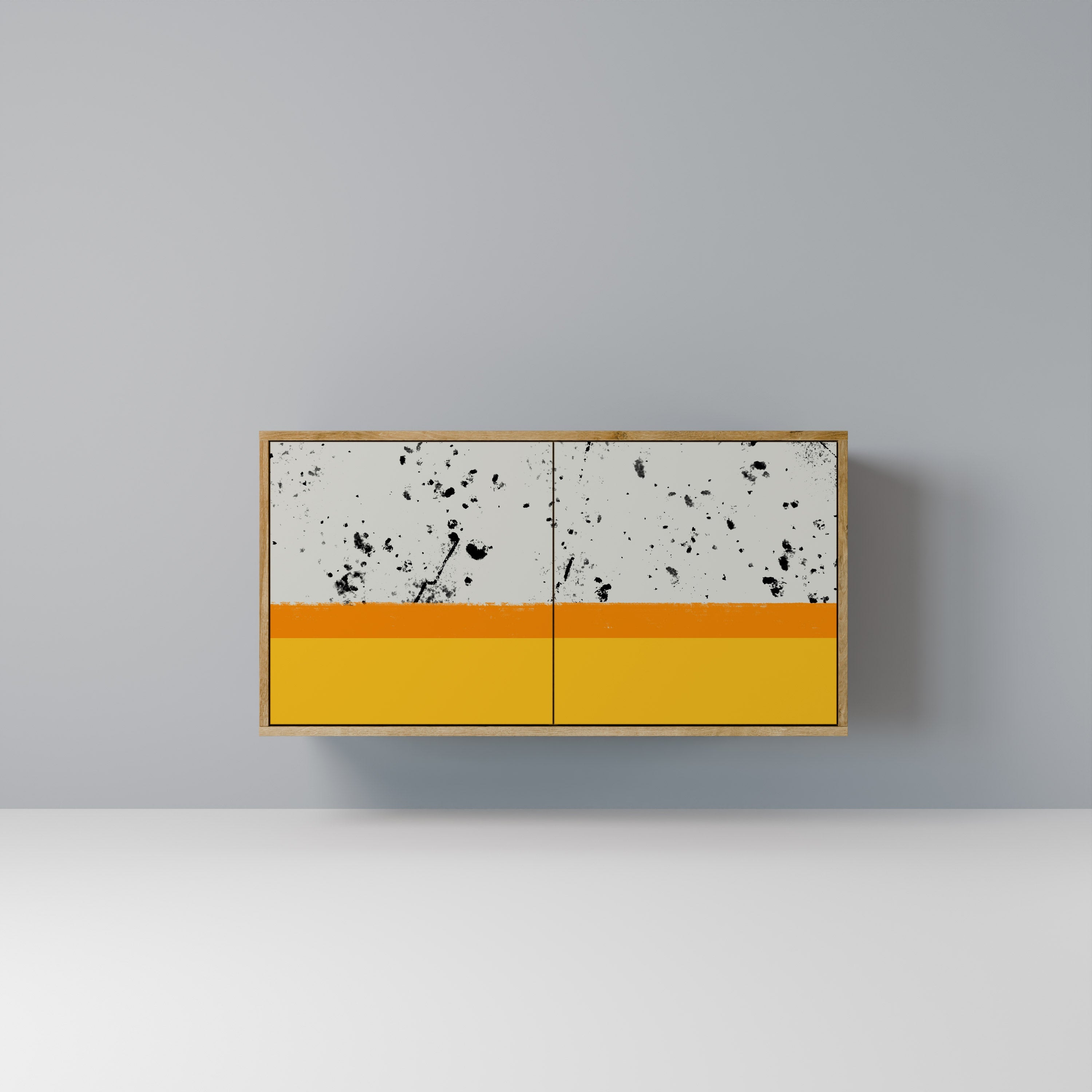 Buffet 2 portes DYED BY ORANGE effet chêne