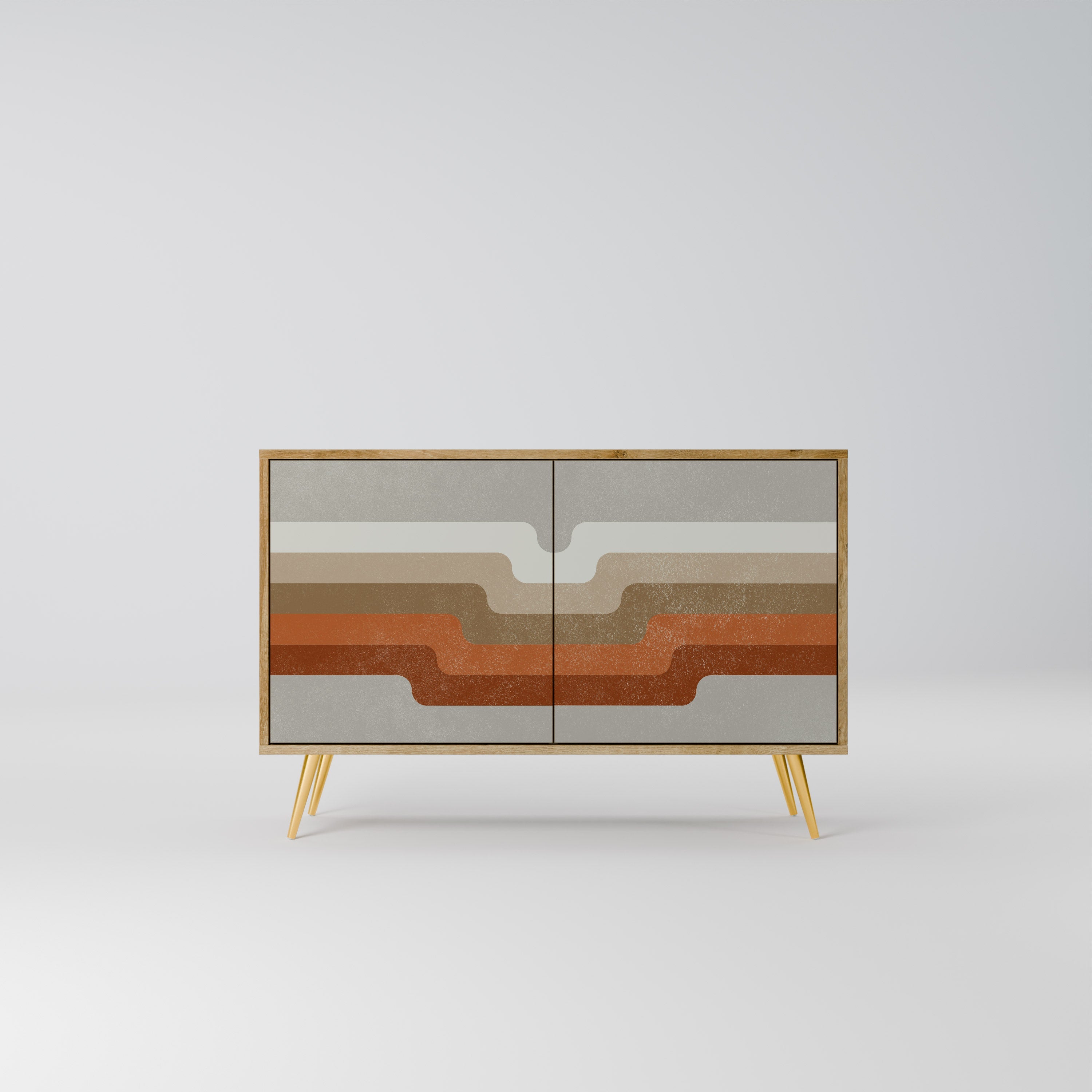 Buffet 2 portes PECULIAR TRAIL effet chêne