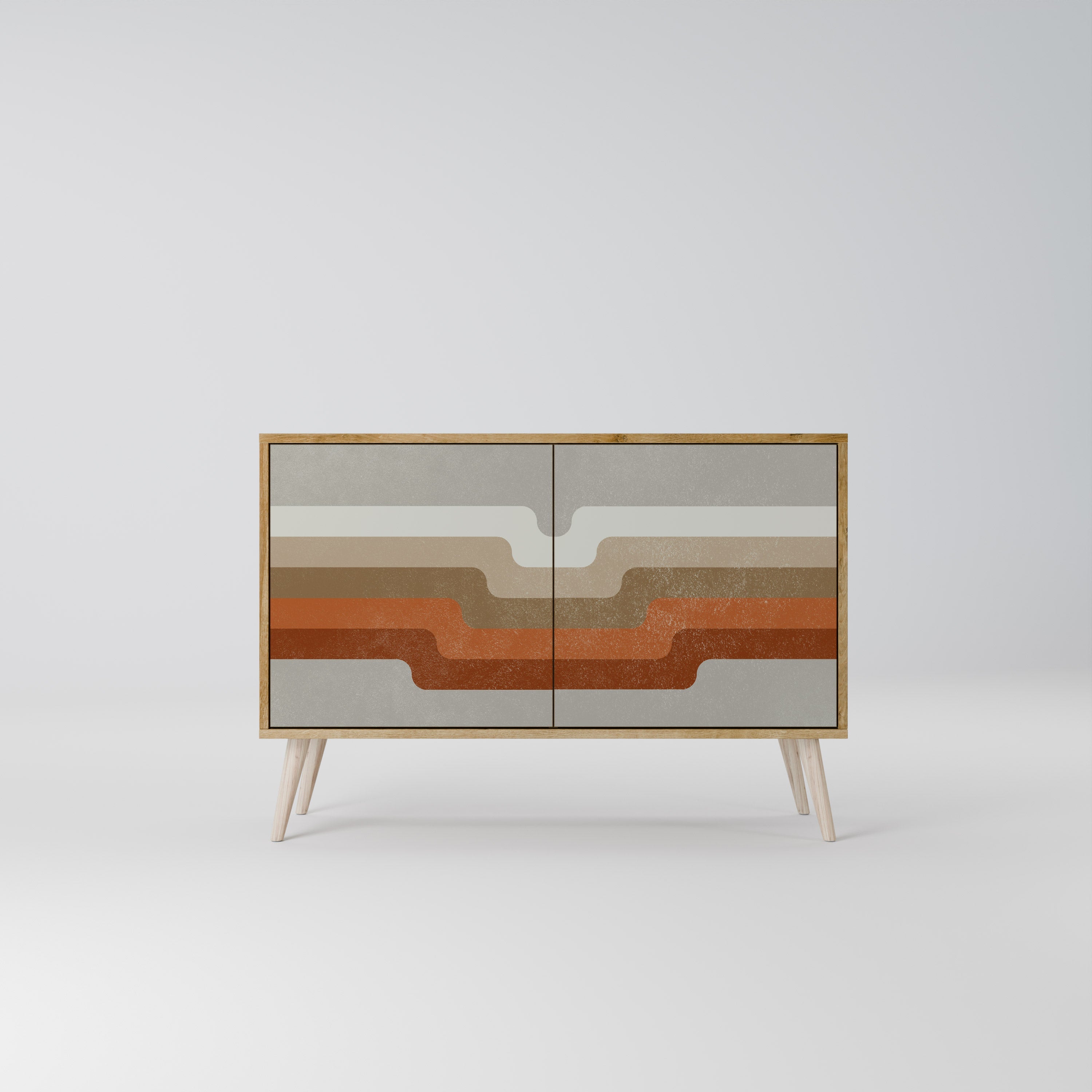 Buffet 2 portes PECULIAR TRAIL effet chêne