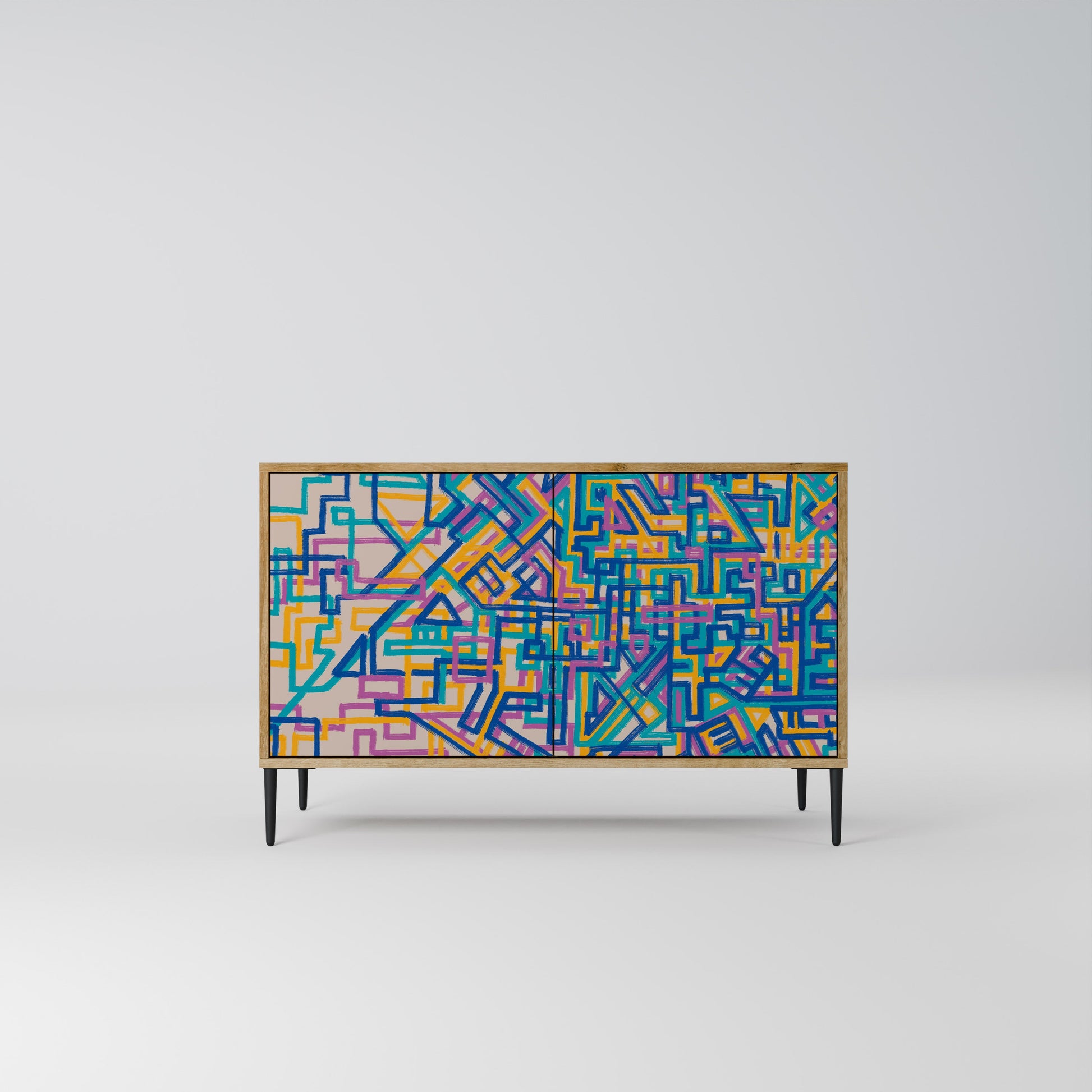 MEMORIES MAP 2-Door Sideboard in Oak Effect