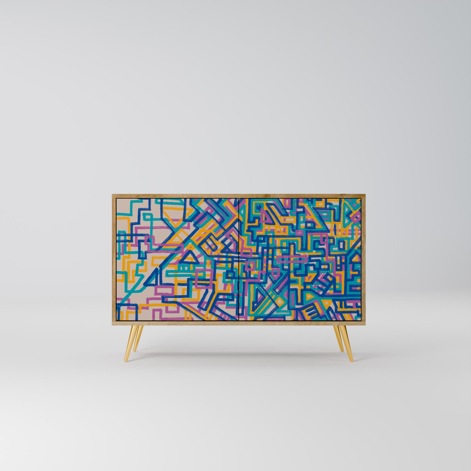 MEMORIES MAP 2-Door Sideboard in Oak Effect