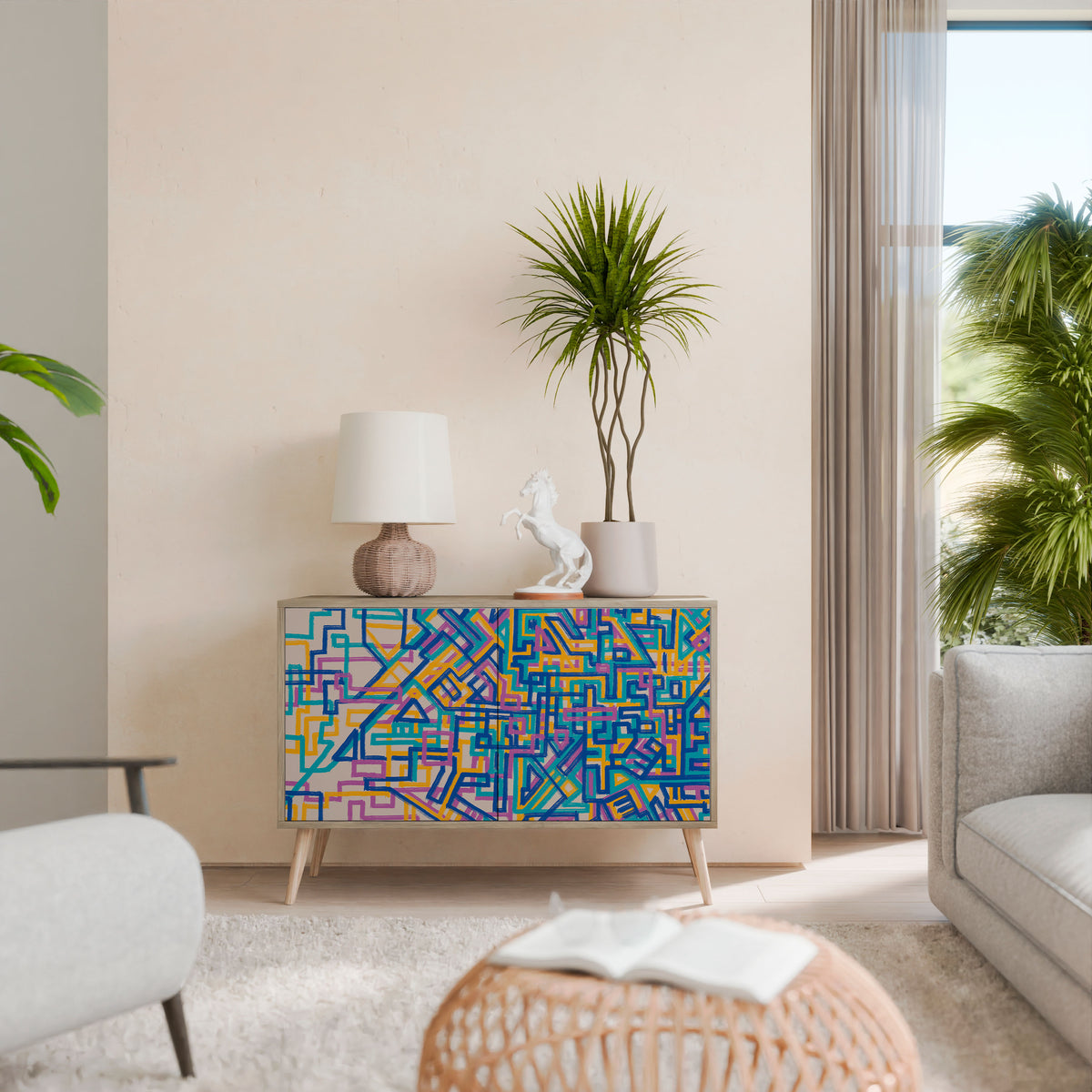 MEMORIES MAP 2-Door Sideboard