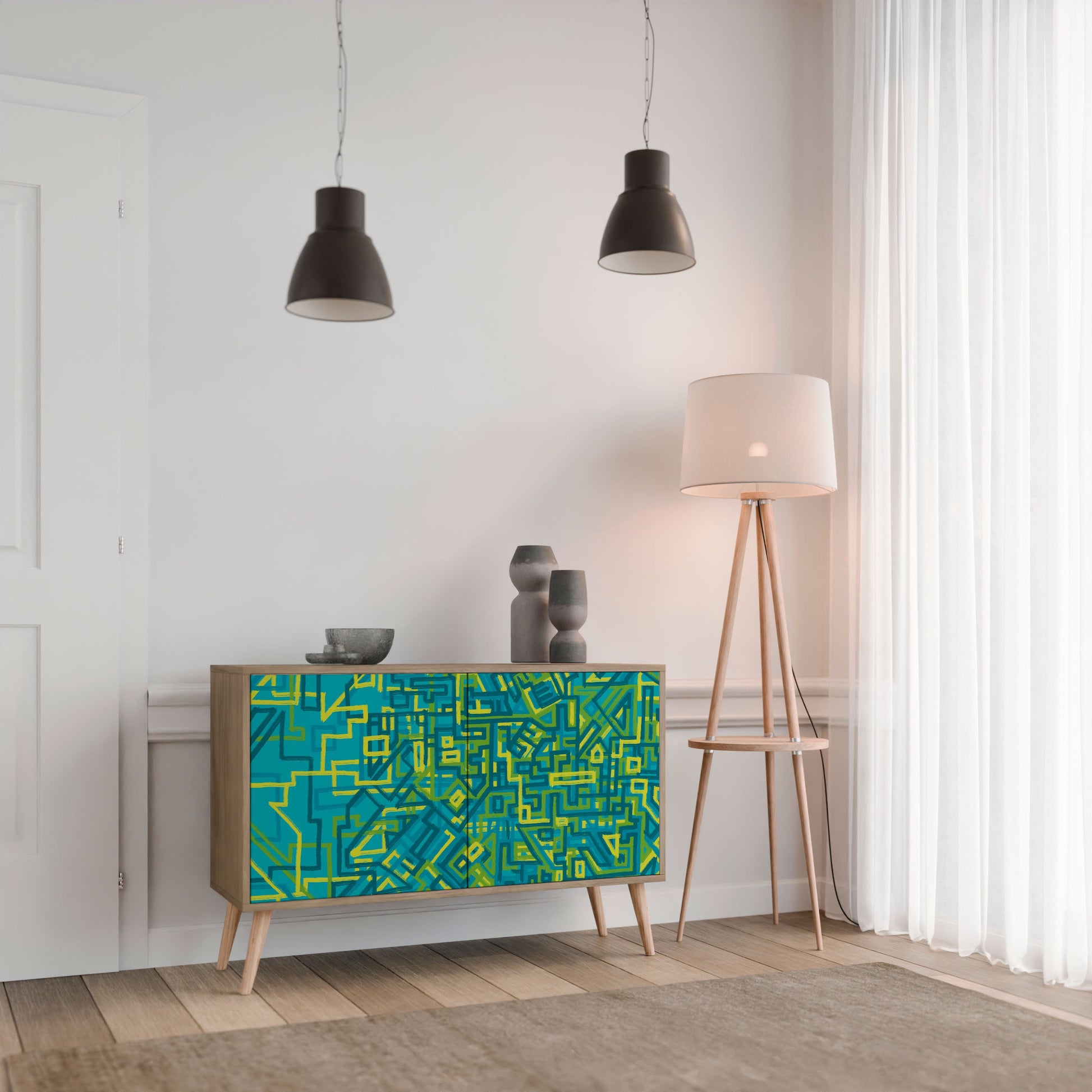 NOSTALGIC MEMORIES 2-Door Sideboard in Oak Effect