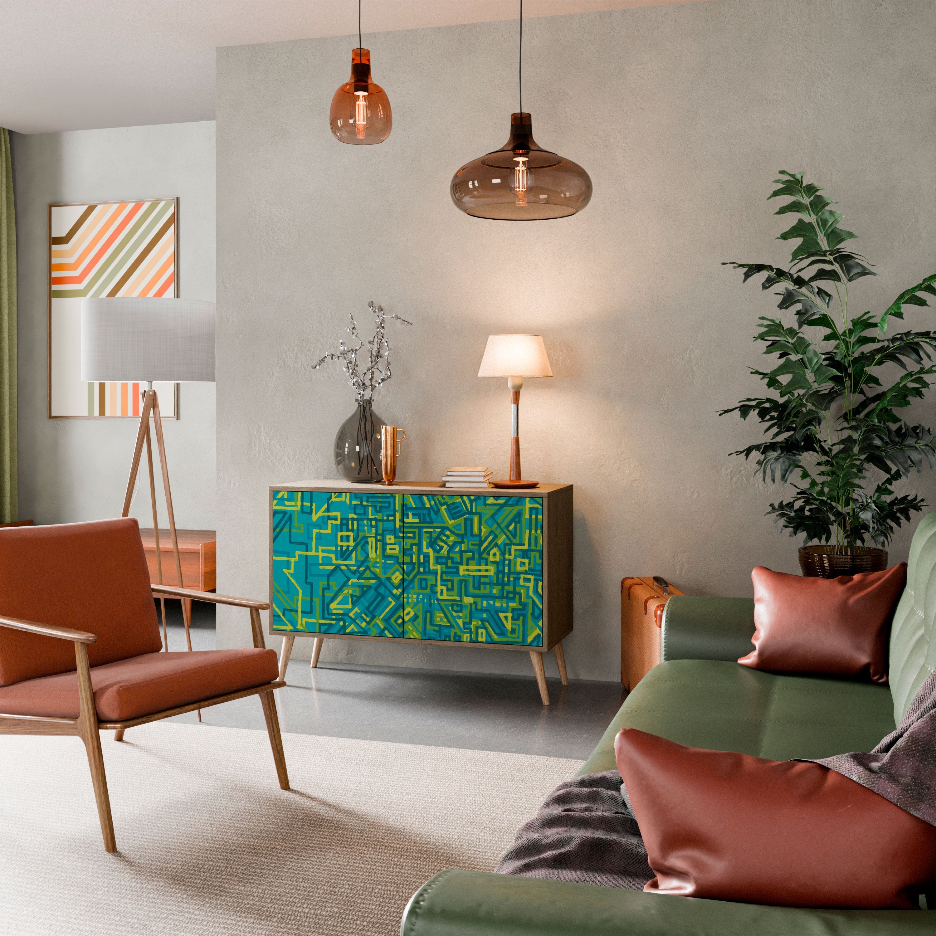 Buffet 2 portes effet chêne NOSTALGIC MEMORIES