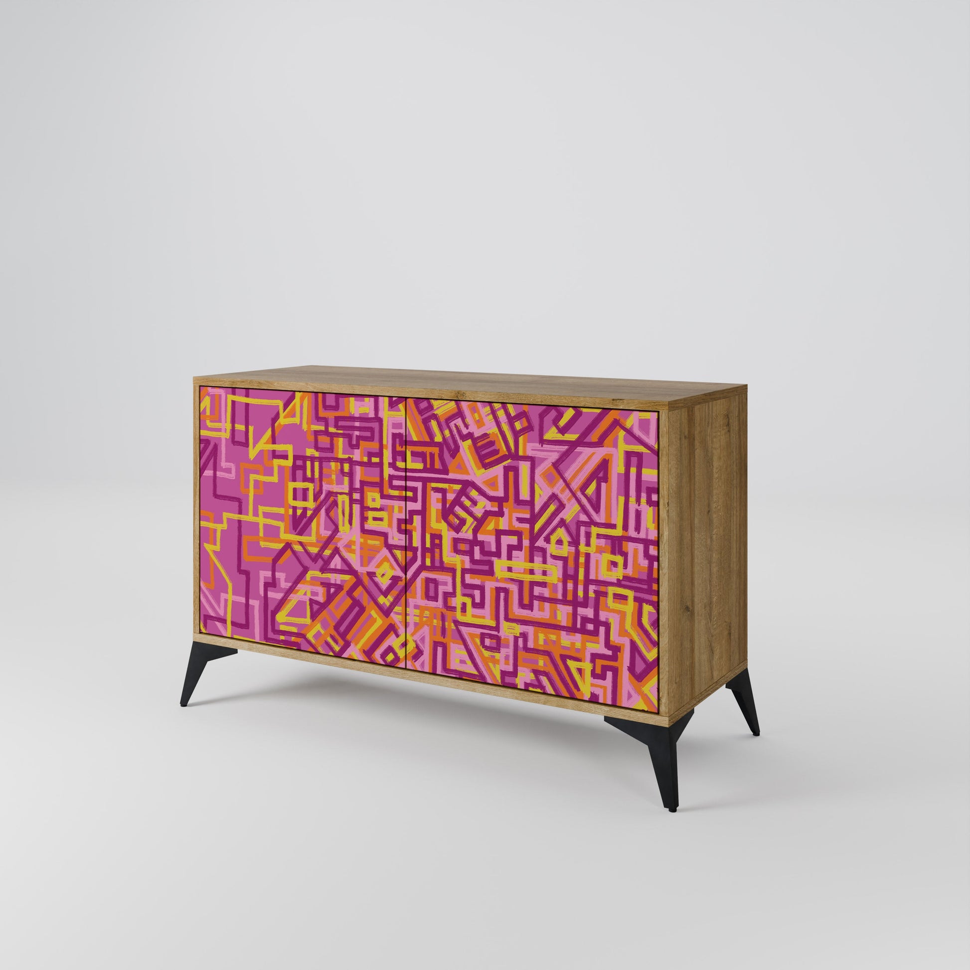 LOVELY MEMORIES 2-Door Sideboard in Oak Effect