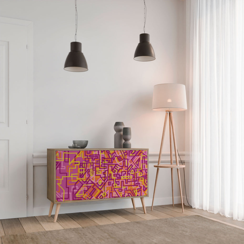 LOVELY MEMORIES 2-Door Sideboard in Oak Effect