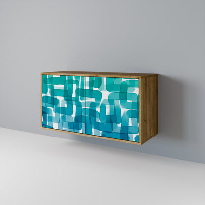 TURQUOISE RECTANGLES 2-Door Sideboard