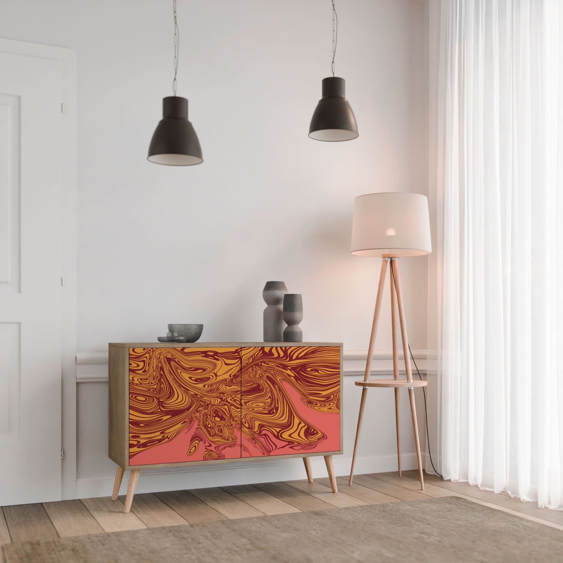 FLOATING THOUGHTS 2-Door Sideboard in Oak Effect
