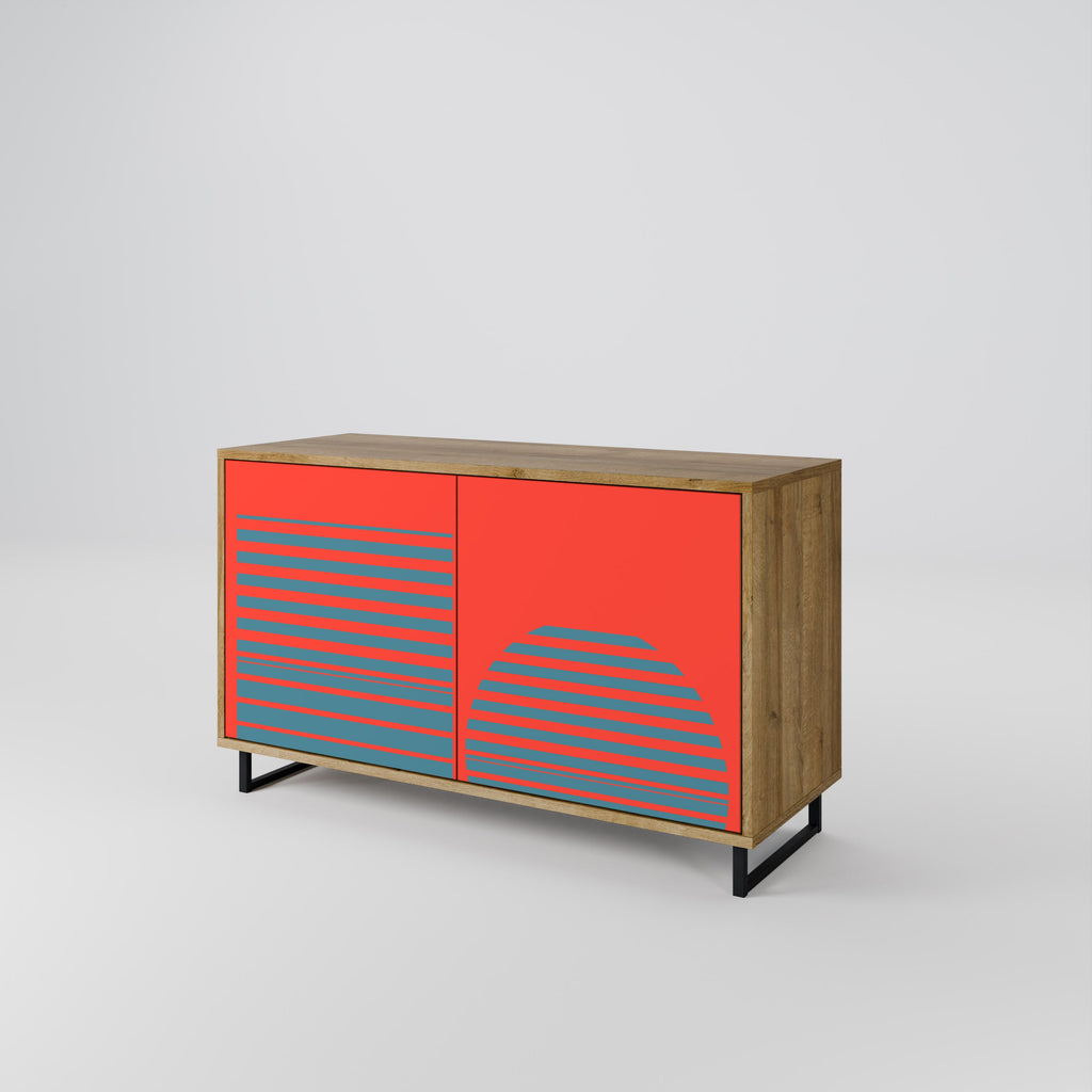 RISING GEOMETRY STARS 2-Door Sideboard in Oak Effect
