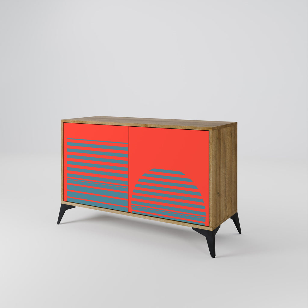 RISING GEOMETRY STARS 2-Door Sideboard in Oak Effect