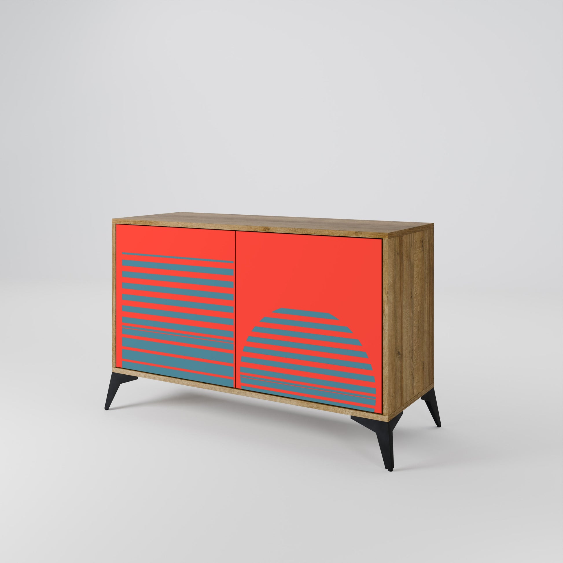 RISING GEOMETRY STARS 2-Door Sideboard in Oak Effect