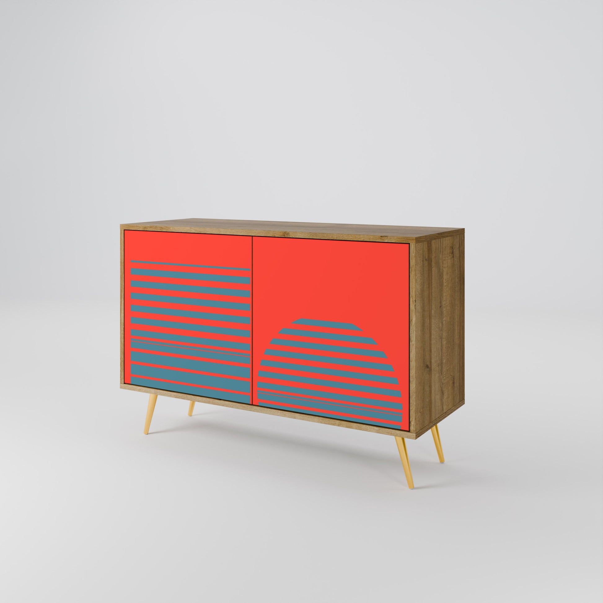 RISING GEOMETRY STARS 2-Door Sideboard in Oak Effect