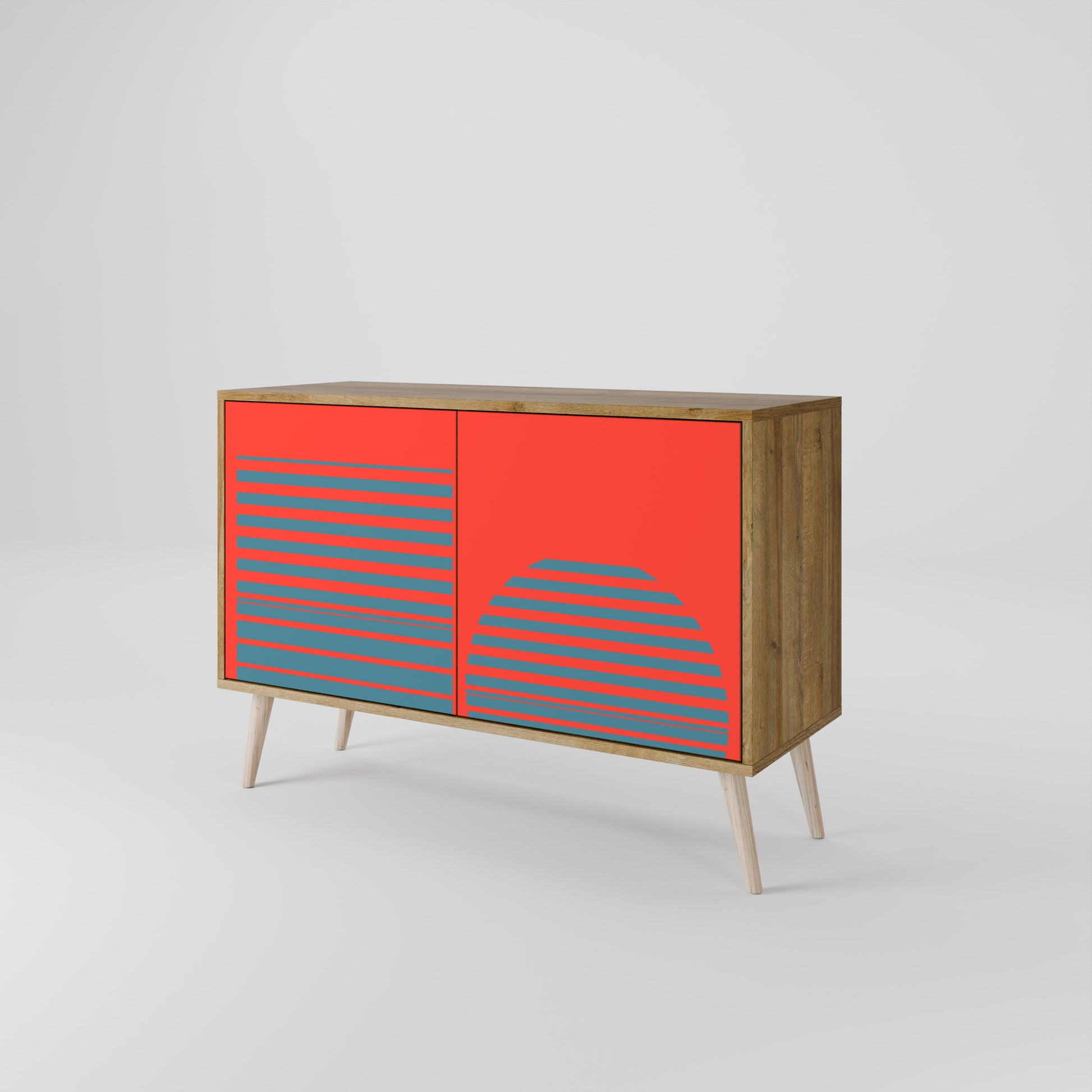 RISING GEOMETRY STARS 2-Door Sideboard in Oak Effect