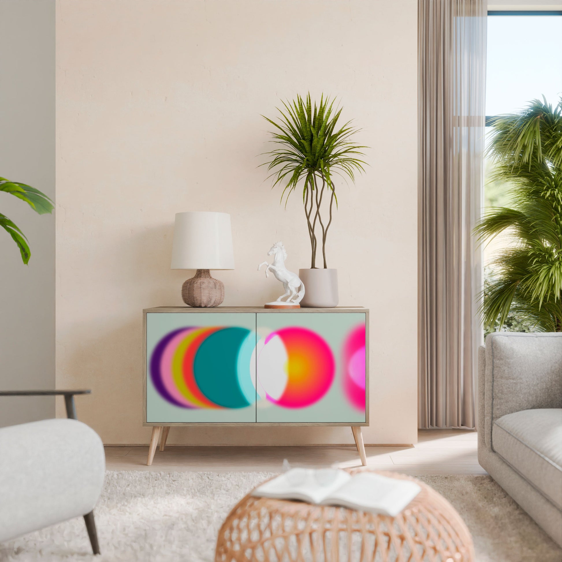 SYMPHONY OF COLORS 2-Door Sideboard in Oak Effect