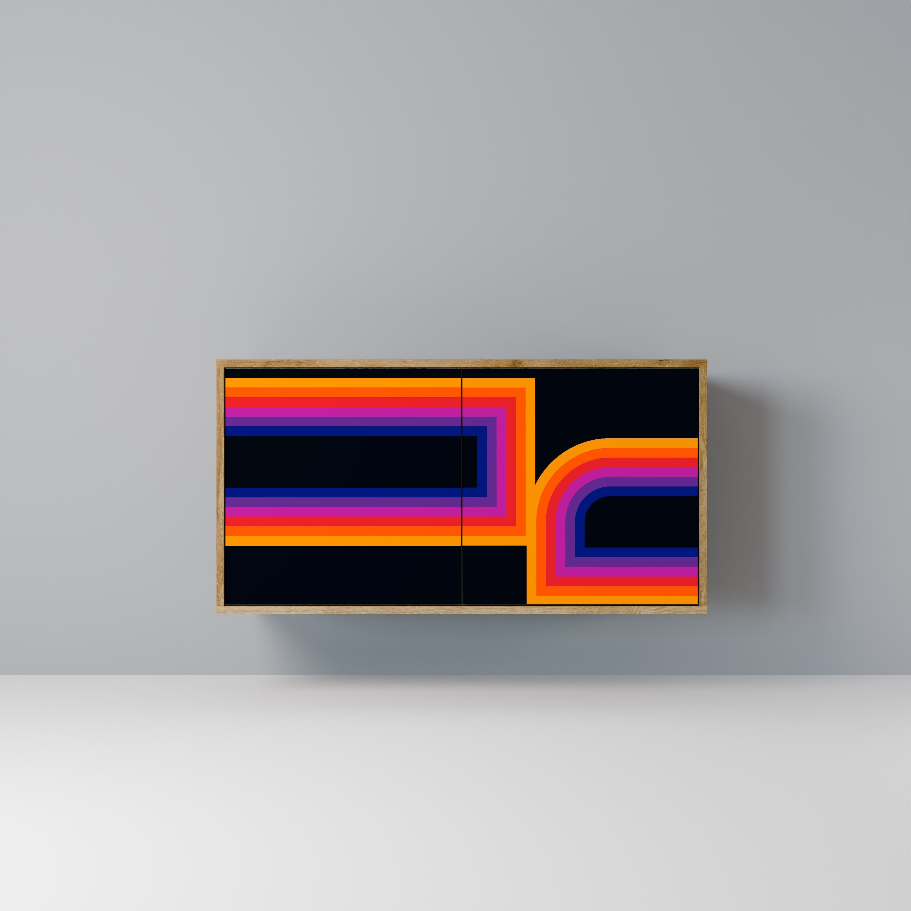 Buffet 2 portes effet chêne BLINDED BY THE LIGHTS