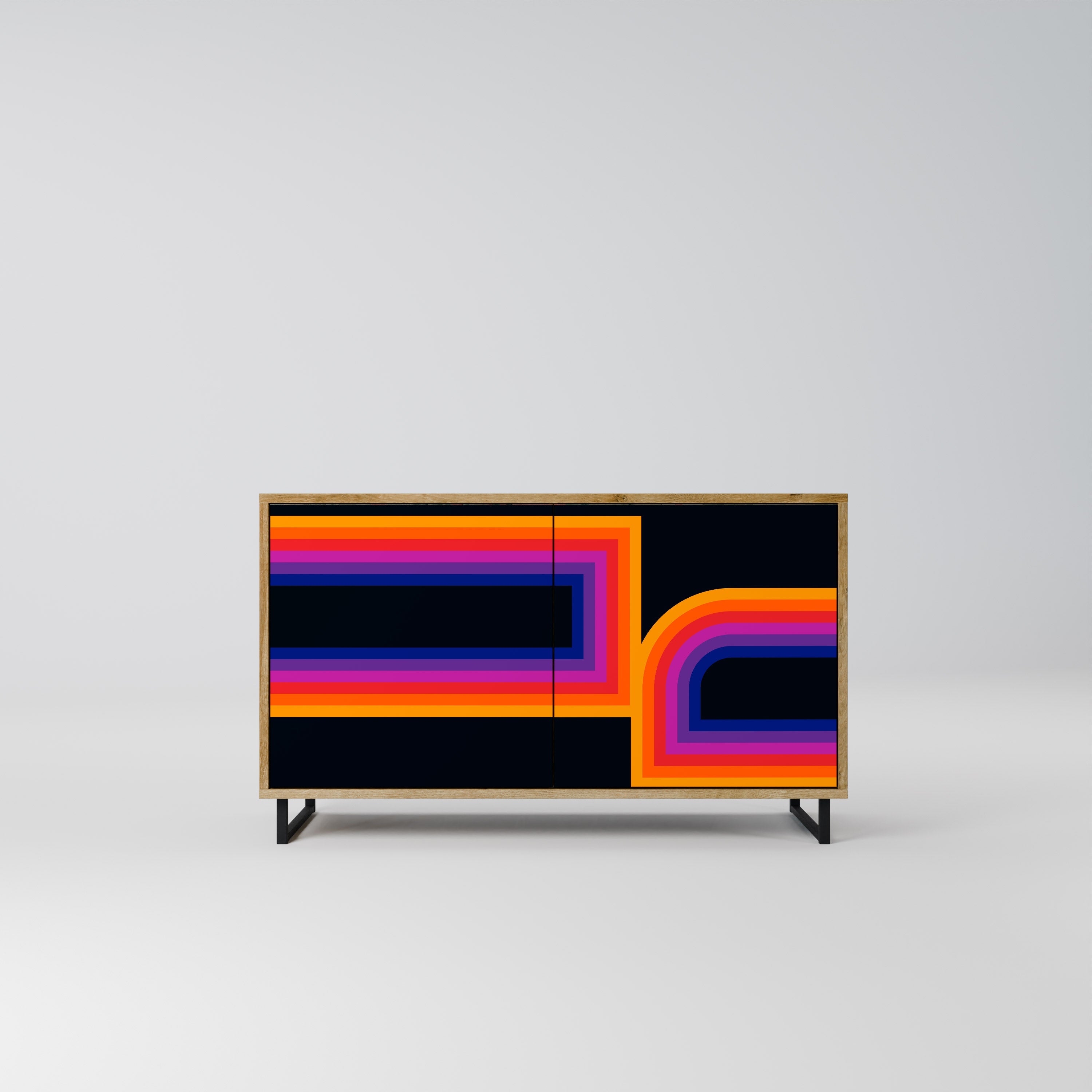 Buffet 2 portes effet chêne BLINDED BY THE LIGHTS