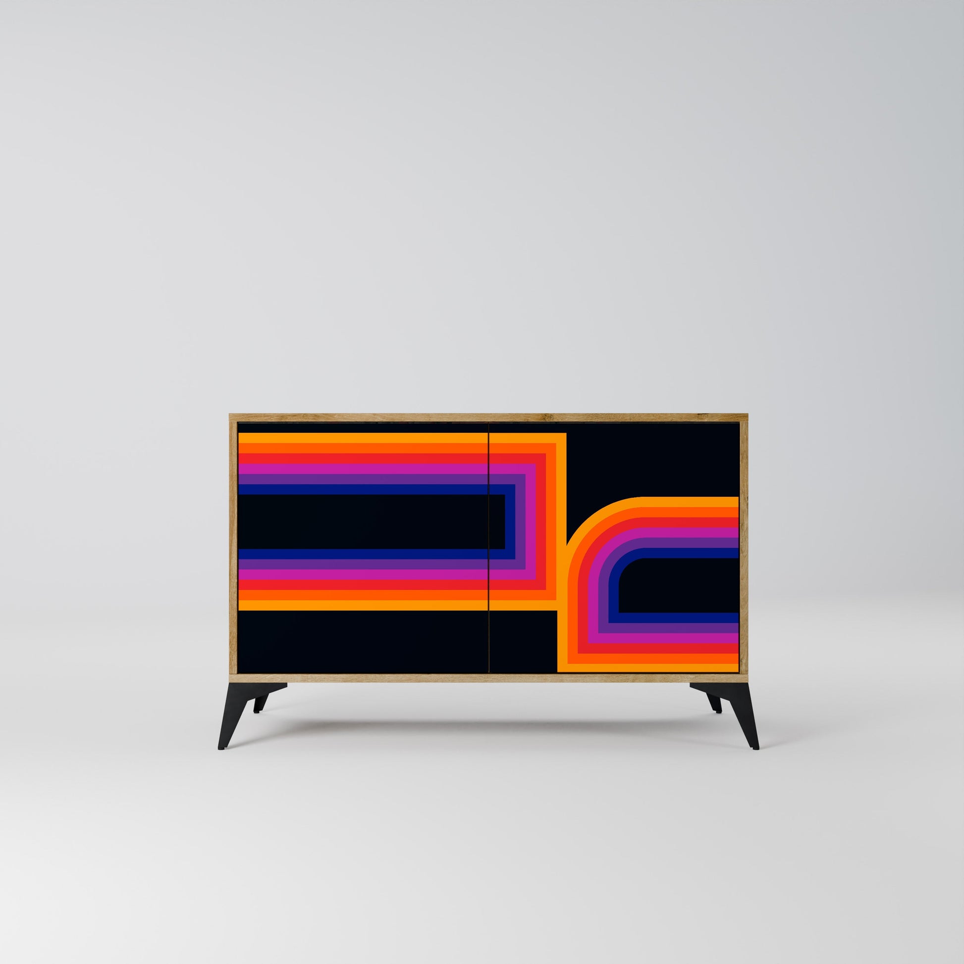 BLINDED BY THE LIGHTS 2-Door Sideboard in Oak Effect