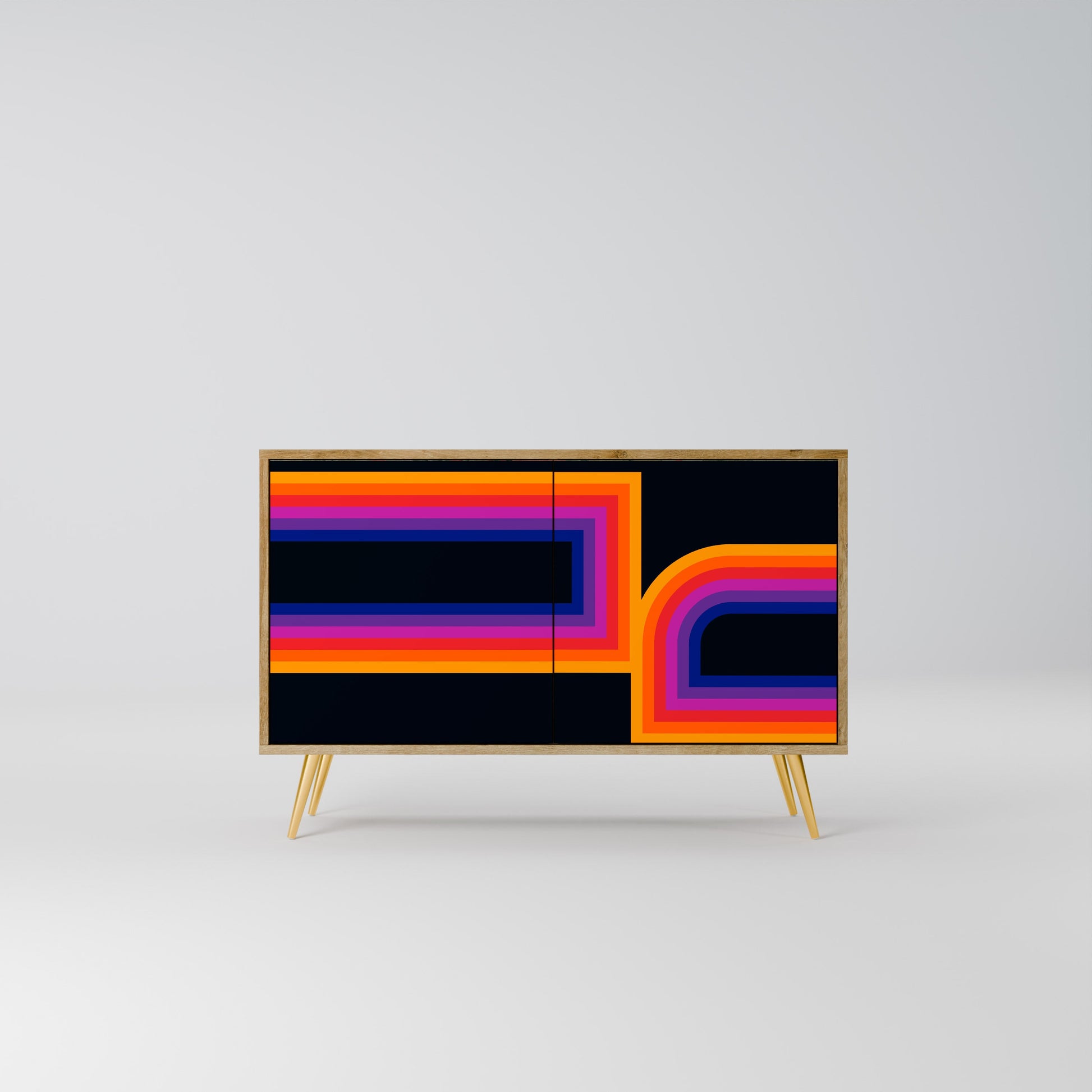BLINDED BY THE LIGHTS 2-Door Sideboard in Oak Effect
