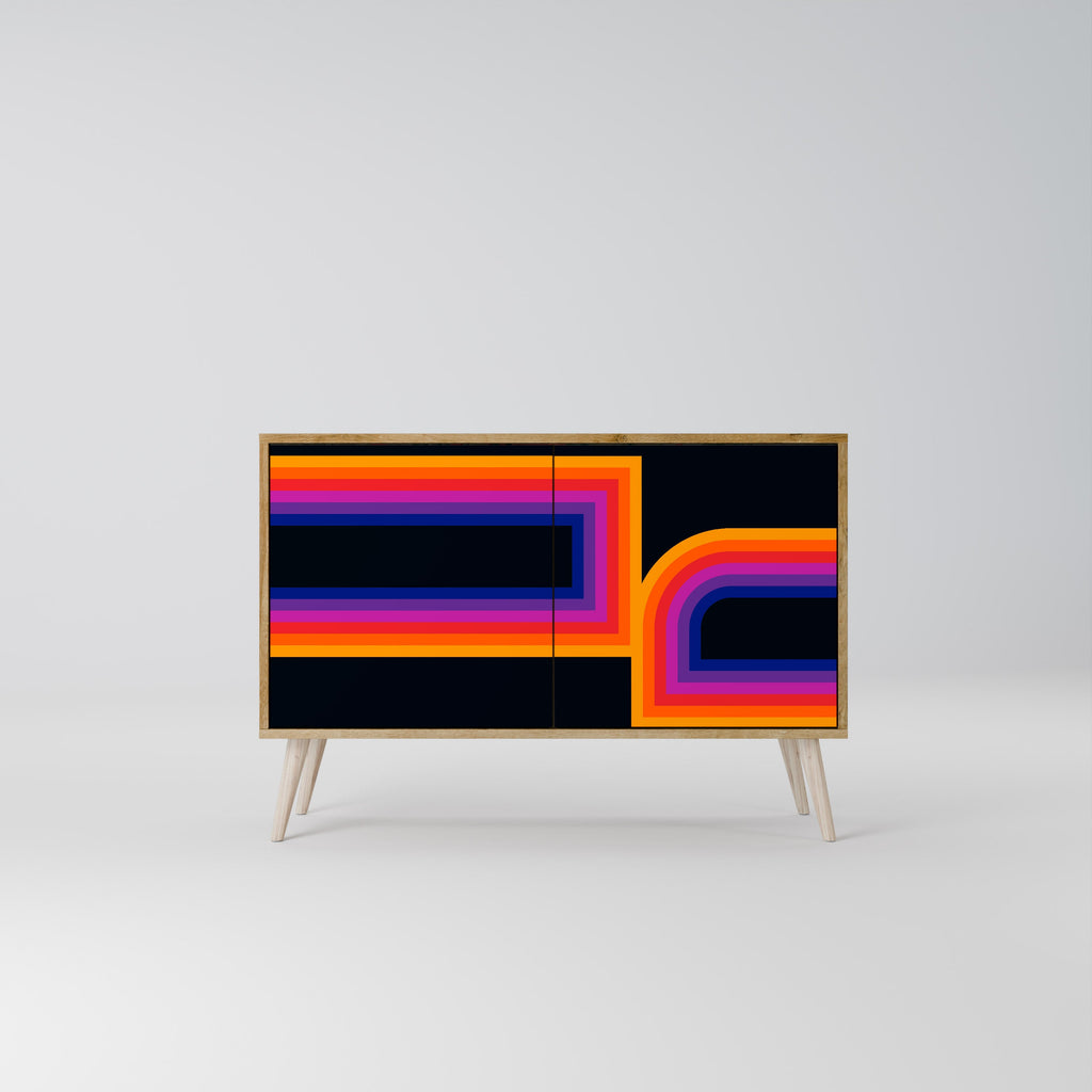 BLINDED BY THE LIGHTS 2-Door Sideboard in Oak Effect