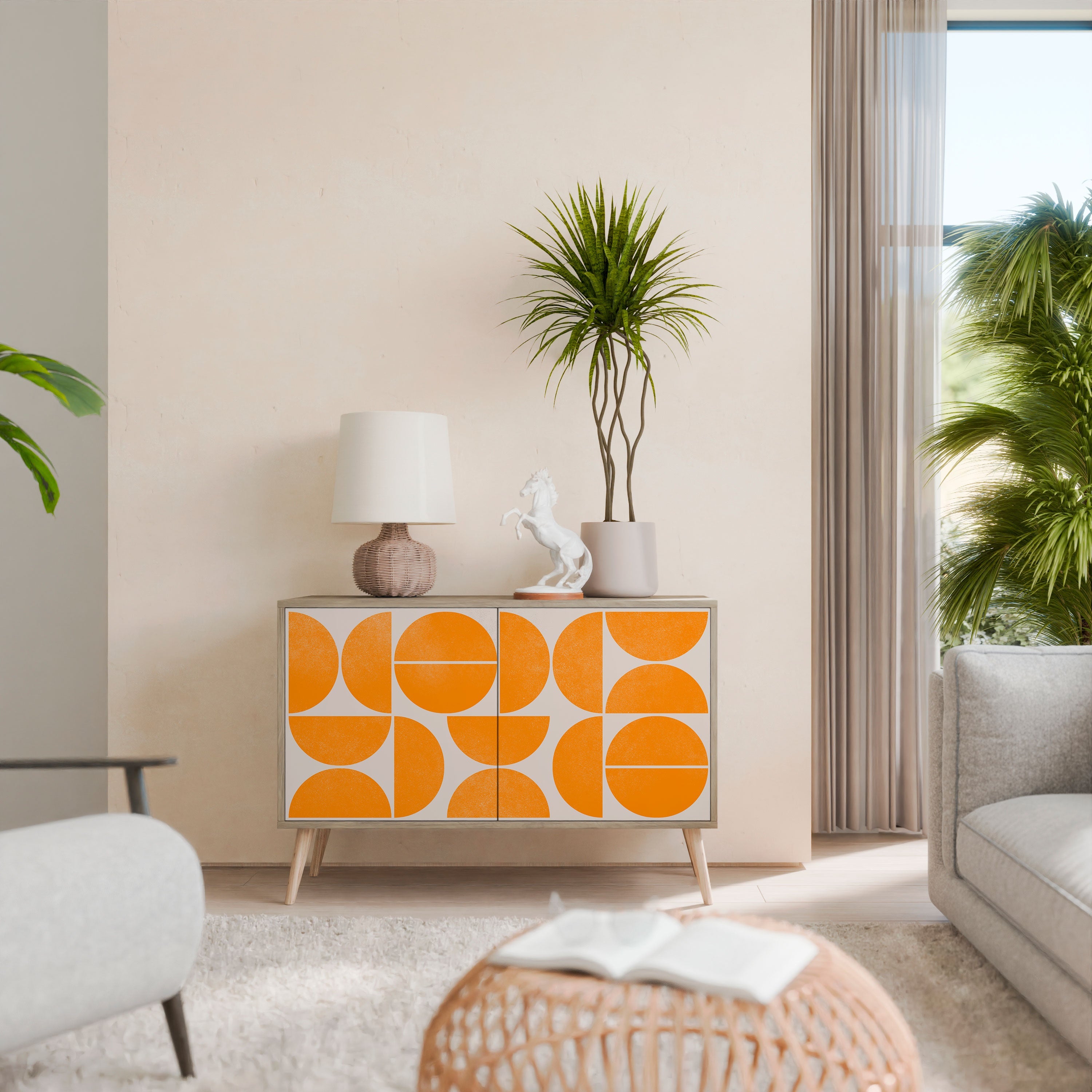 Buffet 2 portes RECURRING DREAMS effet chêne