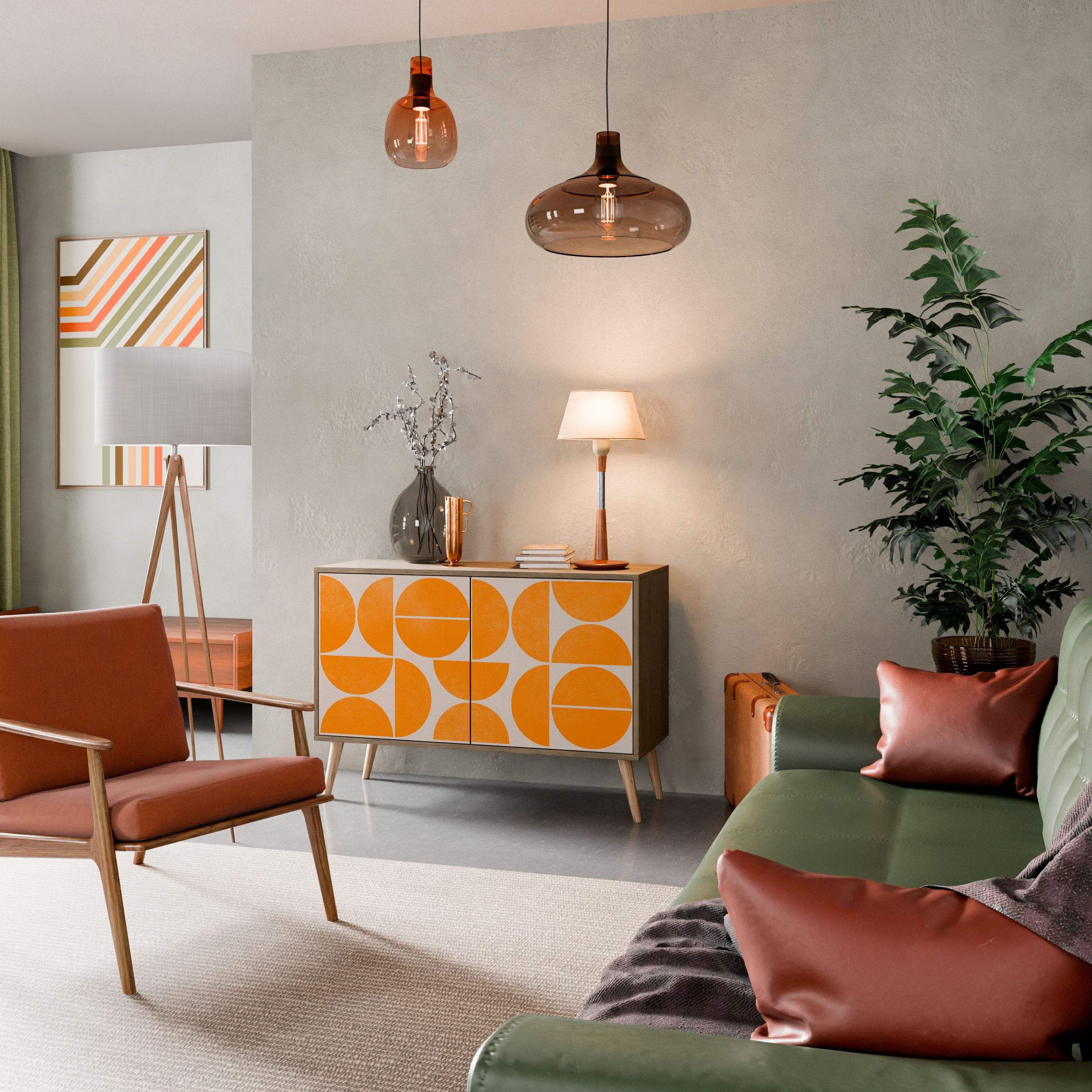 Buffet 2 portes RECURRING DREAMS effet chêne