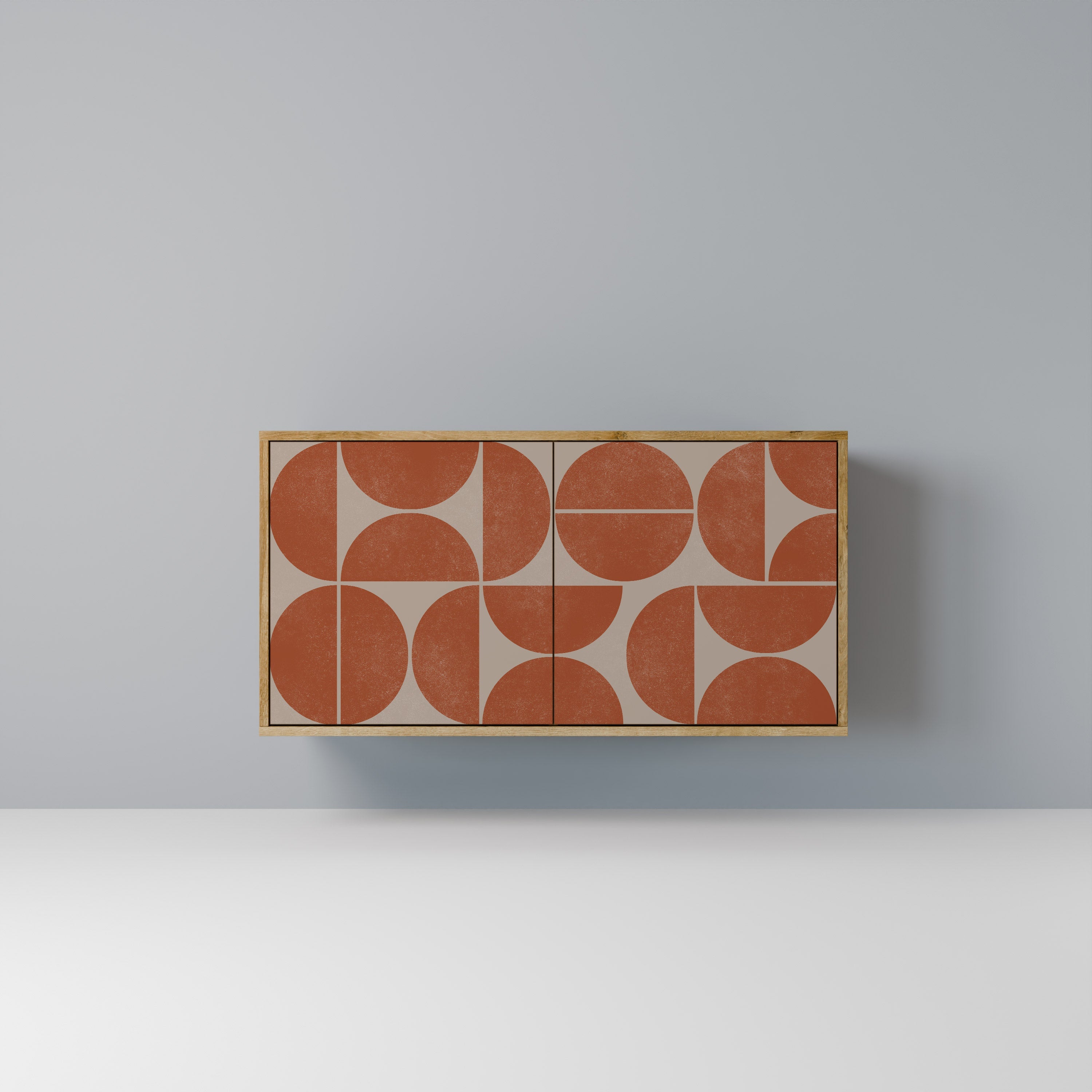 Buffet 2 portes REPETITION COMPULSION effet chêne