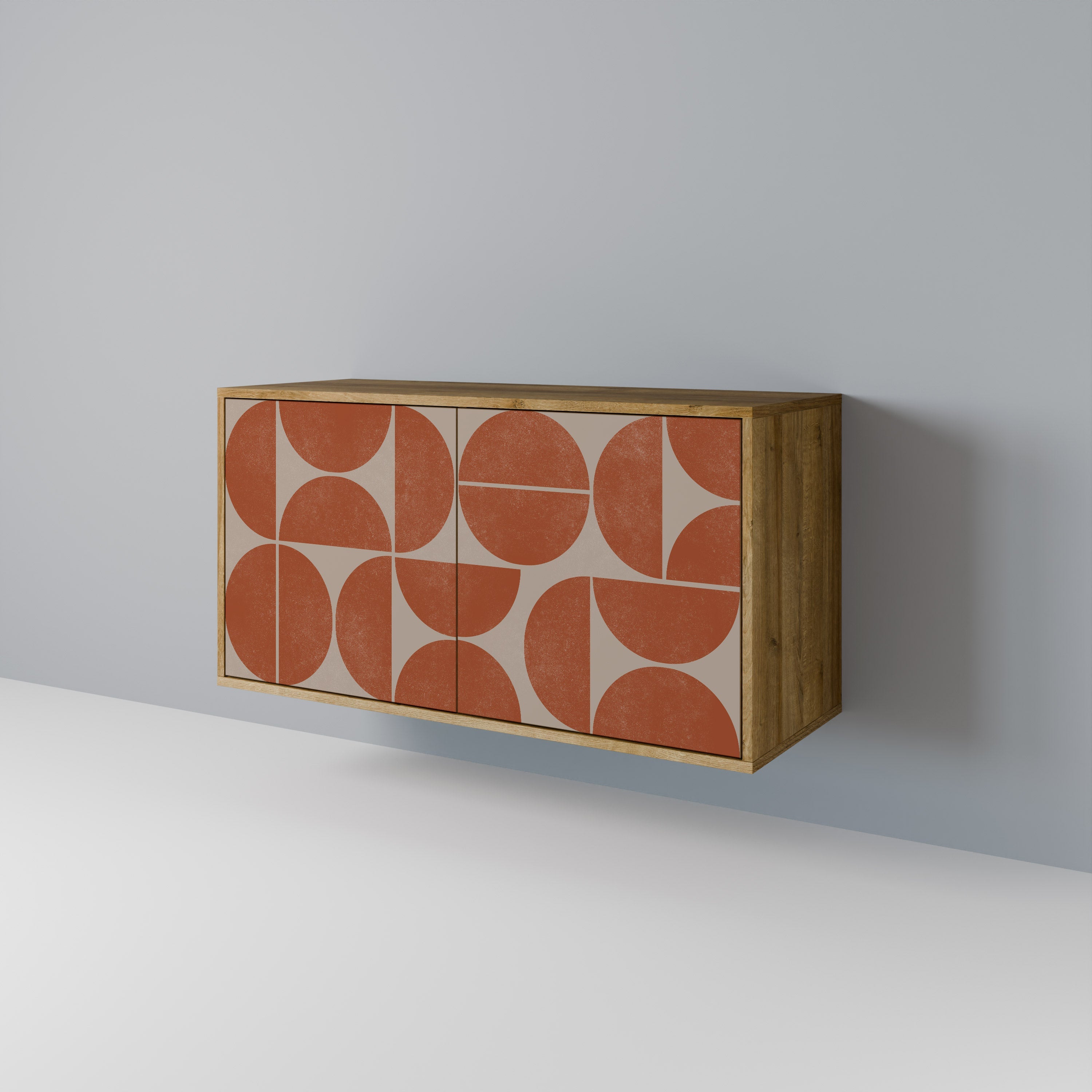 Buffet 2 portes REPETITION COMPULSION effet chêne