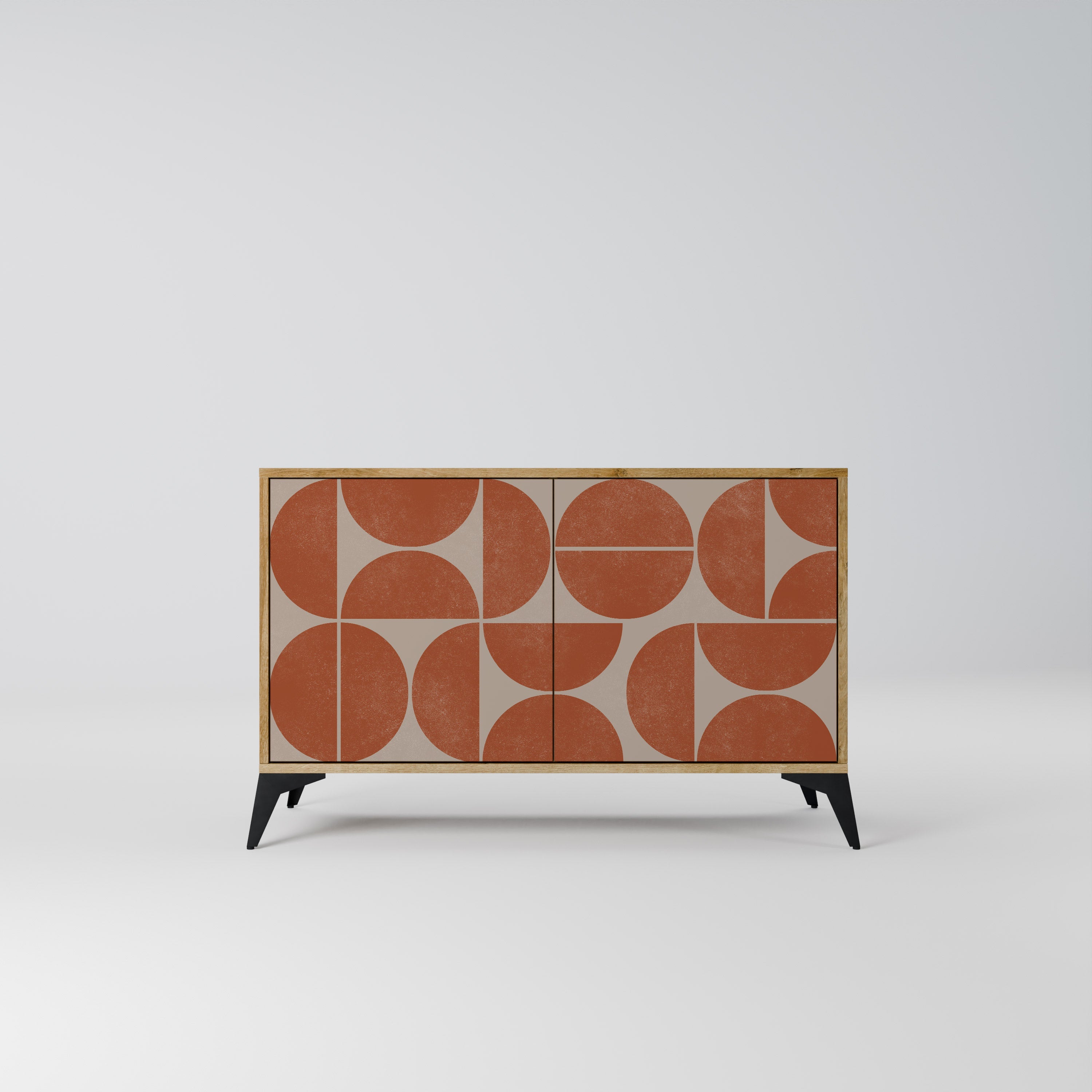 Buffet 2 portes REPETITION COMPULSION effet chêne