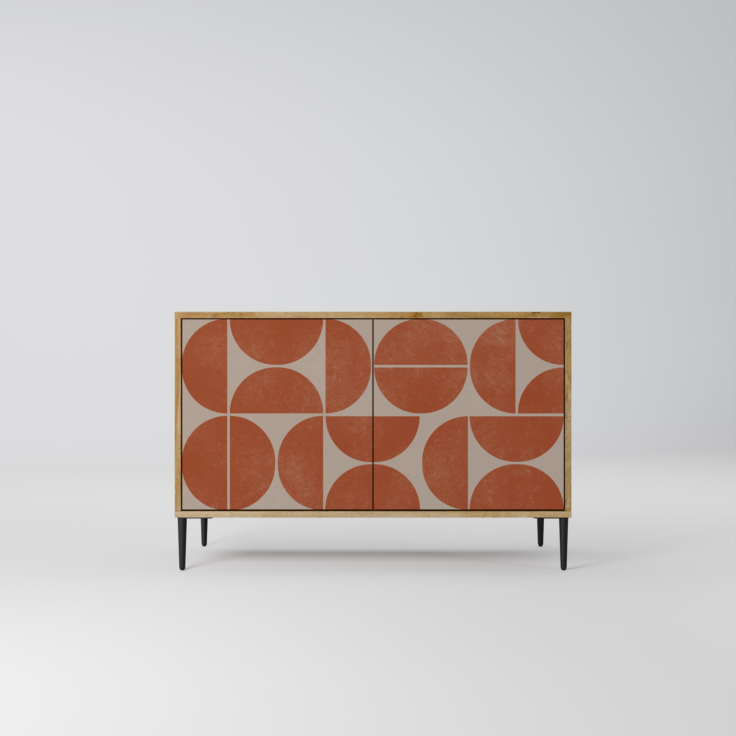 Buffet 2 portes REPETITION COMPULSION effet chêne