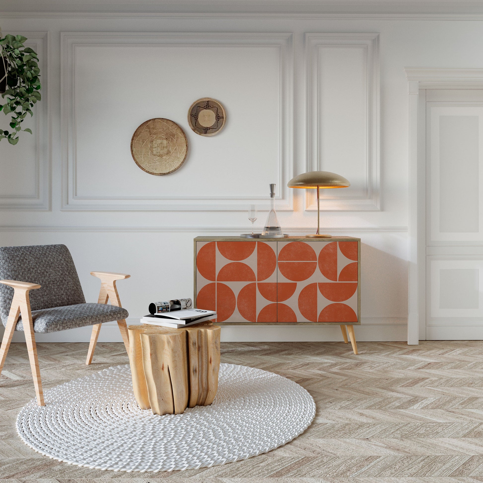 REPETITION COMPULSION 2-Door Sideboard in Oak Effect