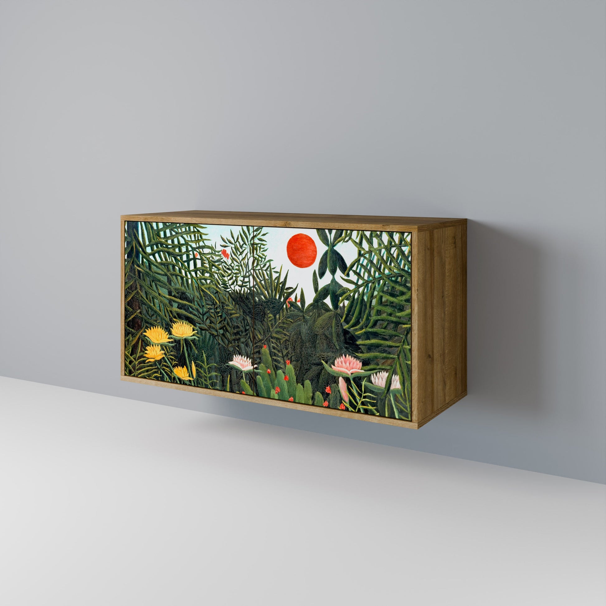 VIRGIN FOREST WITH SUNSET 2-Door Sideboard in Oak Effect
