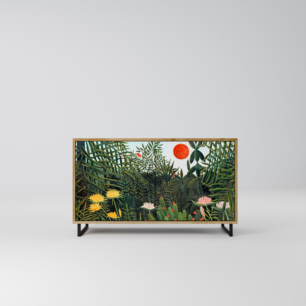 VIRGIN FOREST WITH SUNSET 2-Door Sideboard in Oak Effect
