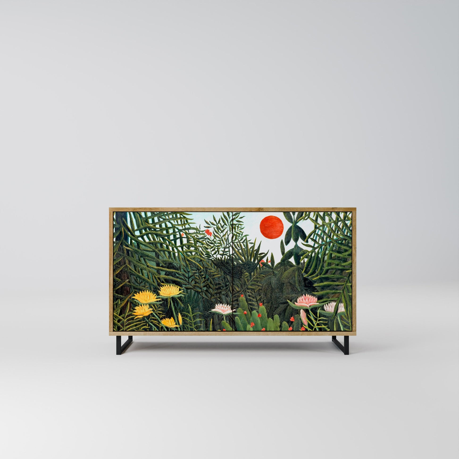 VIRGIN FOREST WITH SUNSET 2-Door Sideboard in Oak Effect