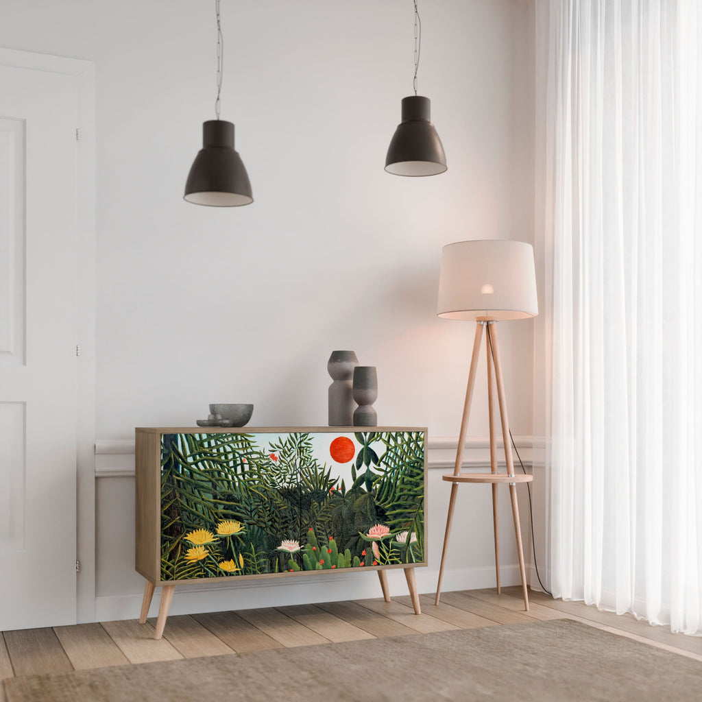 VIRGIN FOREST WITH SUNSET 2-Door Sideboard in Oak Effect