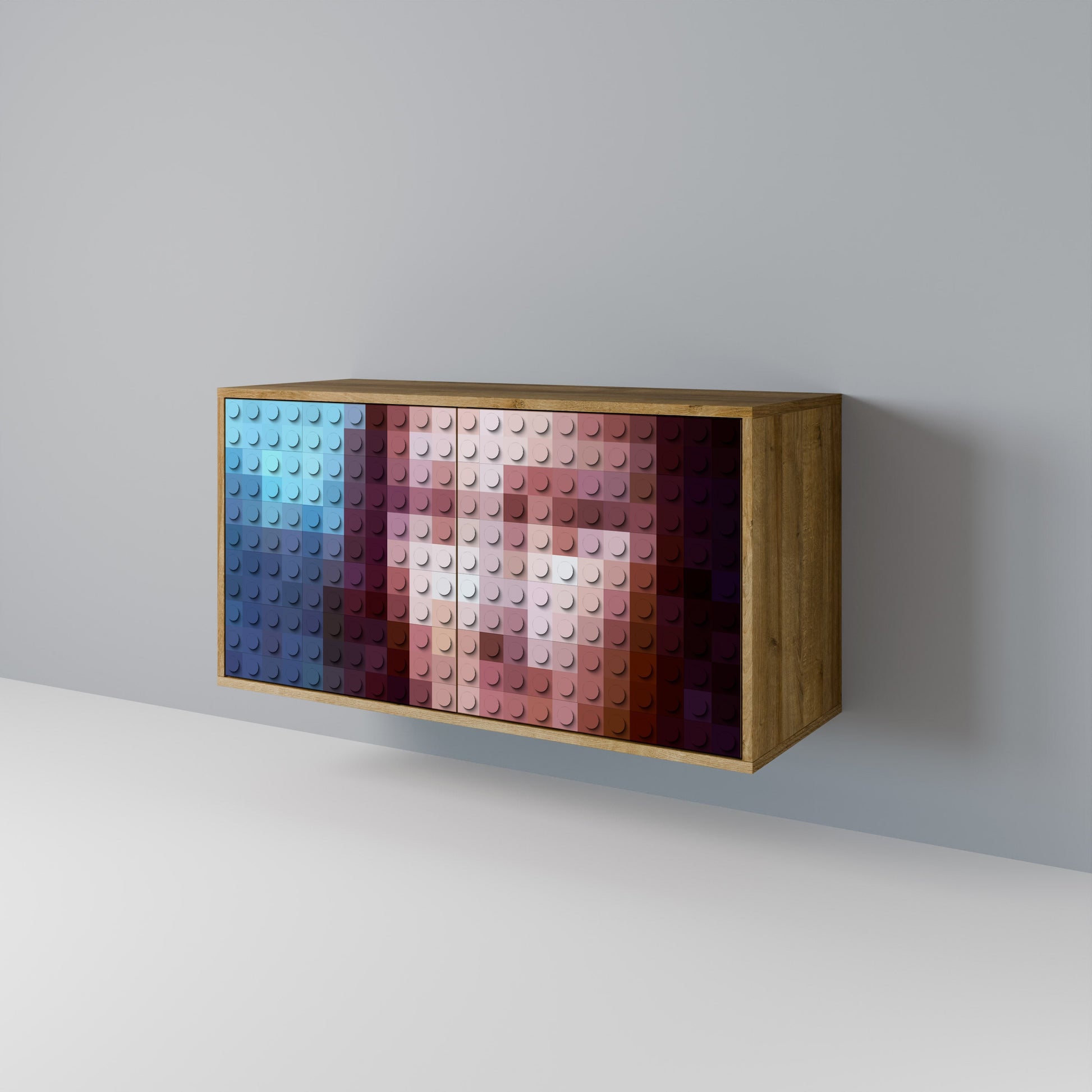 CONSTRUCTIVE ART 2-Door Sideboard in Oak Effect