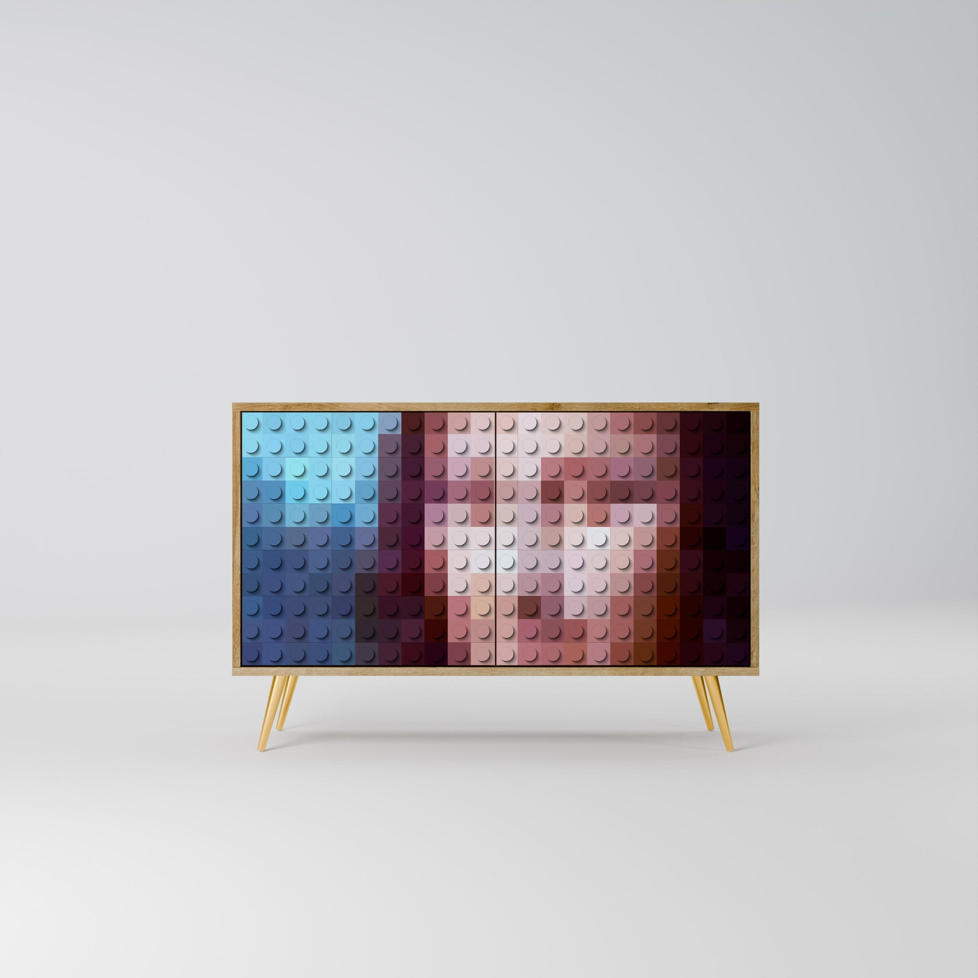 CONSTRUCTIVE ART 2-Door Sideboard in Oak Effect