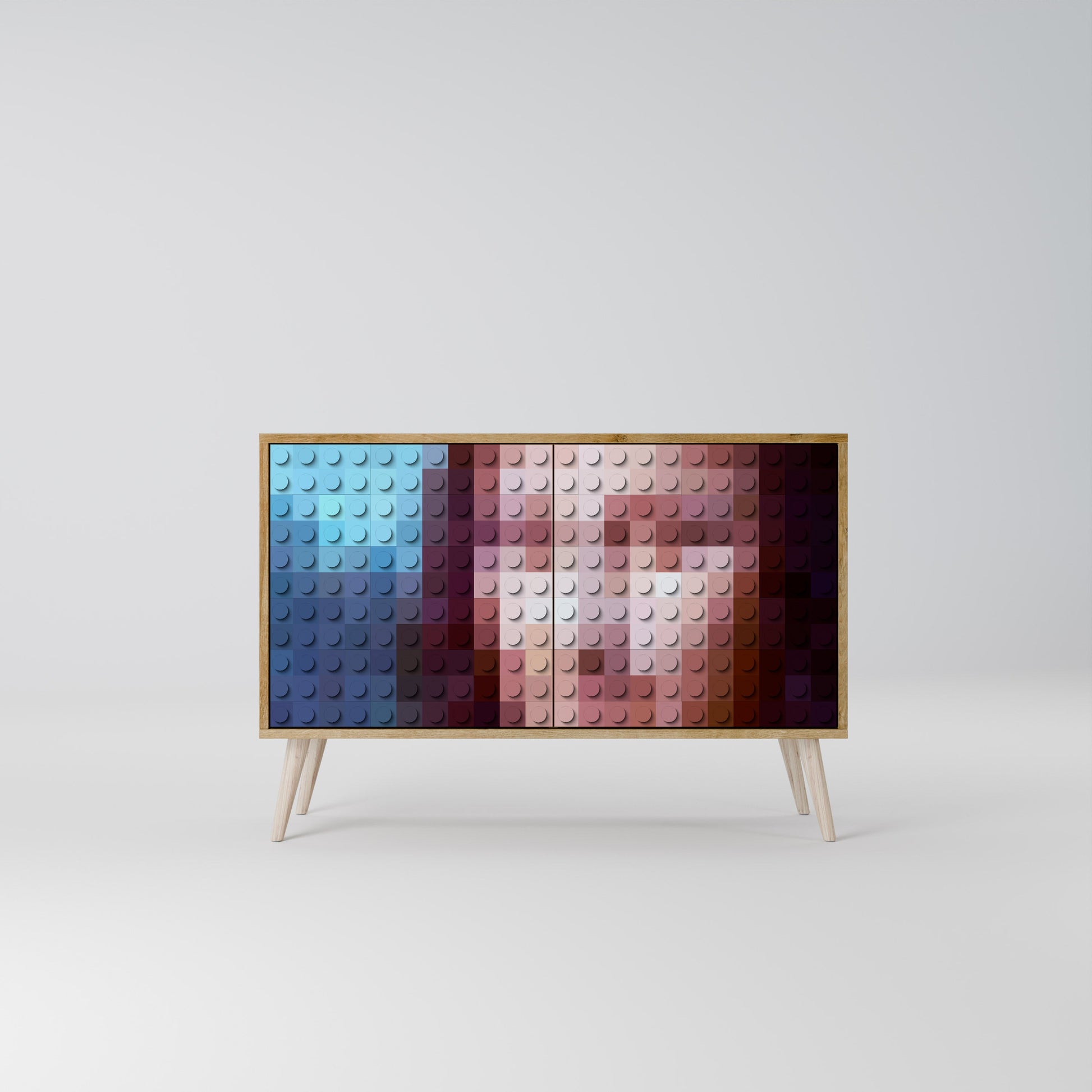 CONSTRUCTIVE ART 2-Door Sideboard in Oak Effect