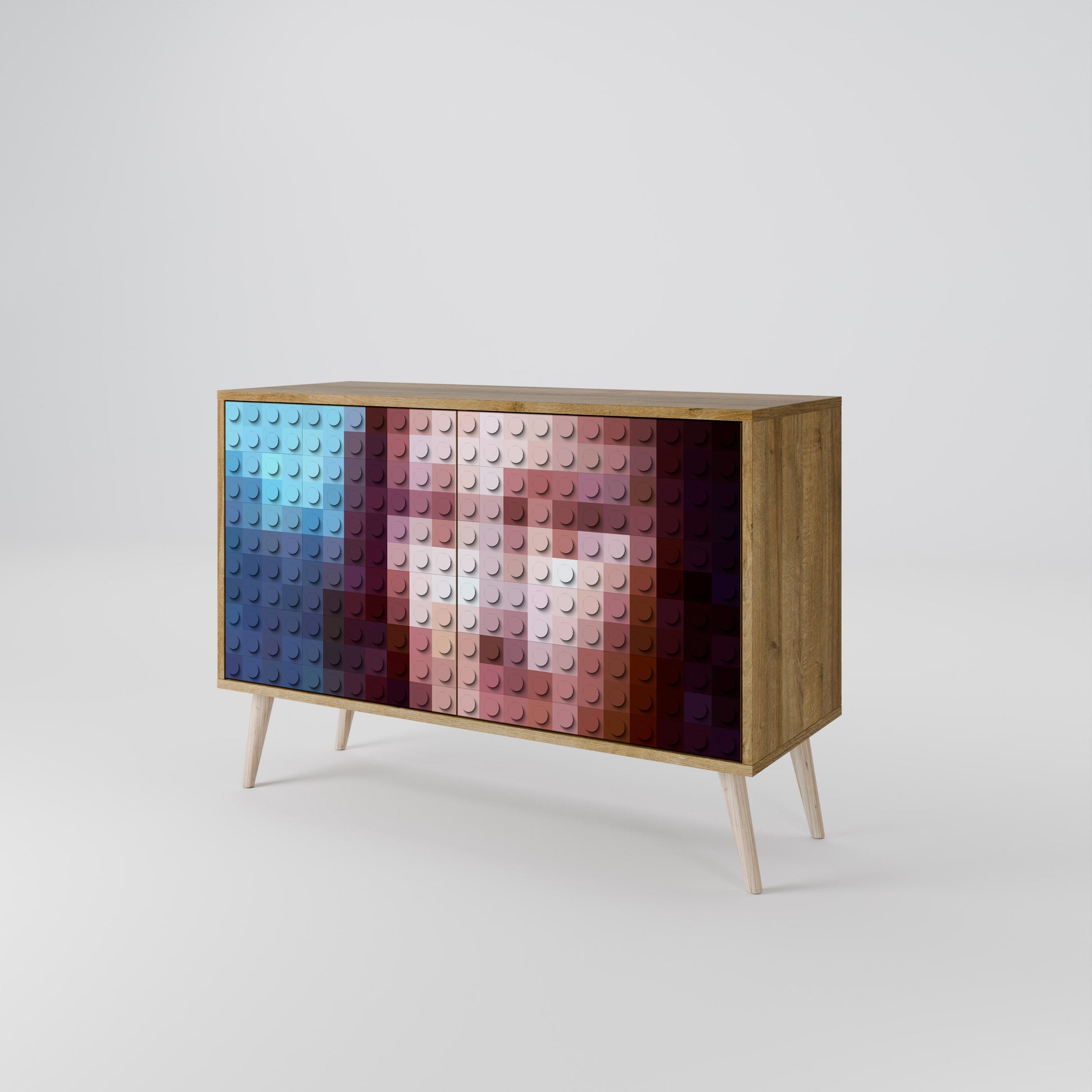 CONSTRUCTIVE ART 2-Door Sideboard in Oak Effect
