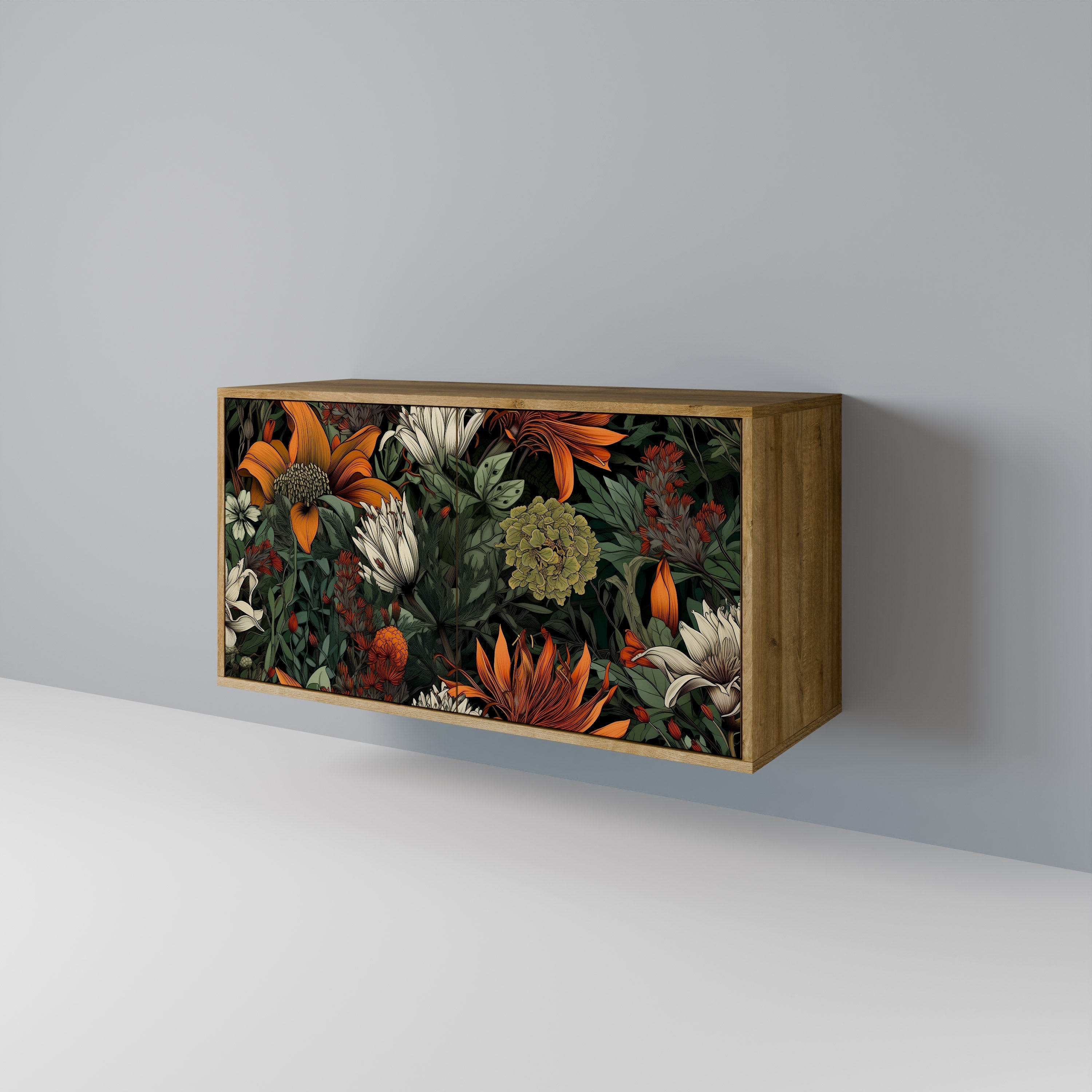 Buffet 2 portes MIDNIGHT SPROUT effet chêne