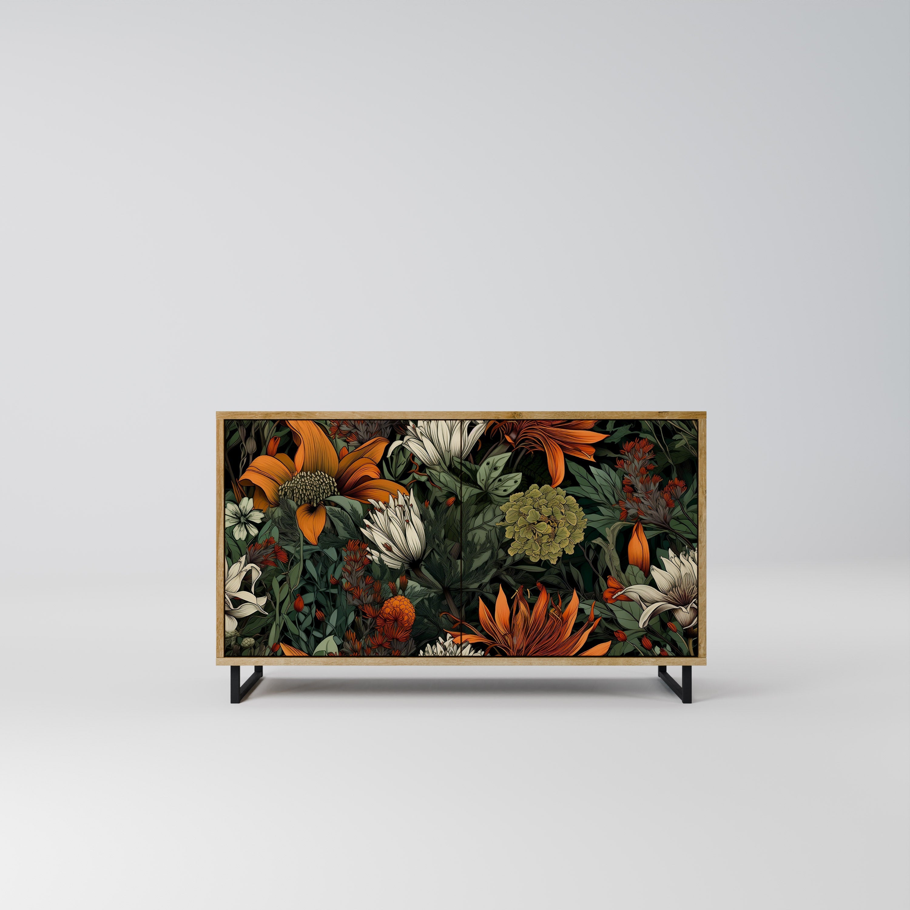 Buffet 2 portes MIDNIGHT SPROUT effet chêne