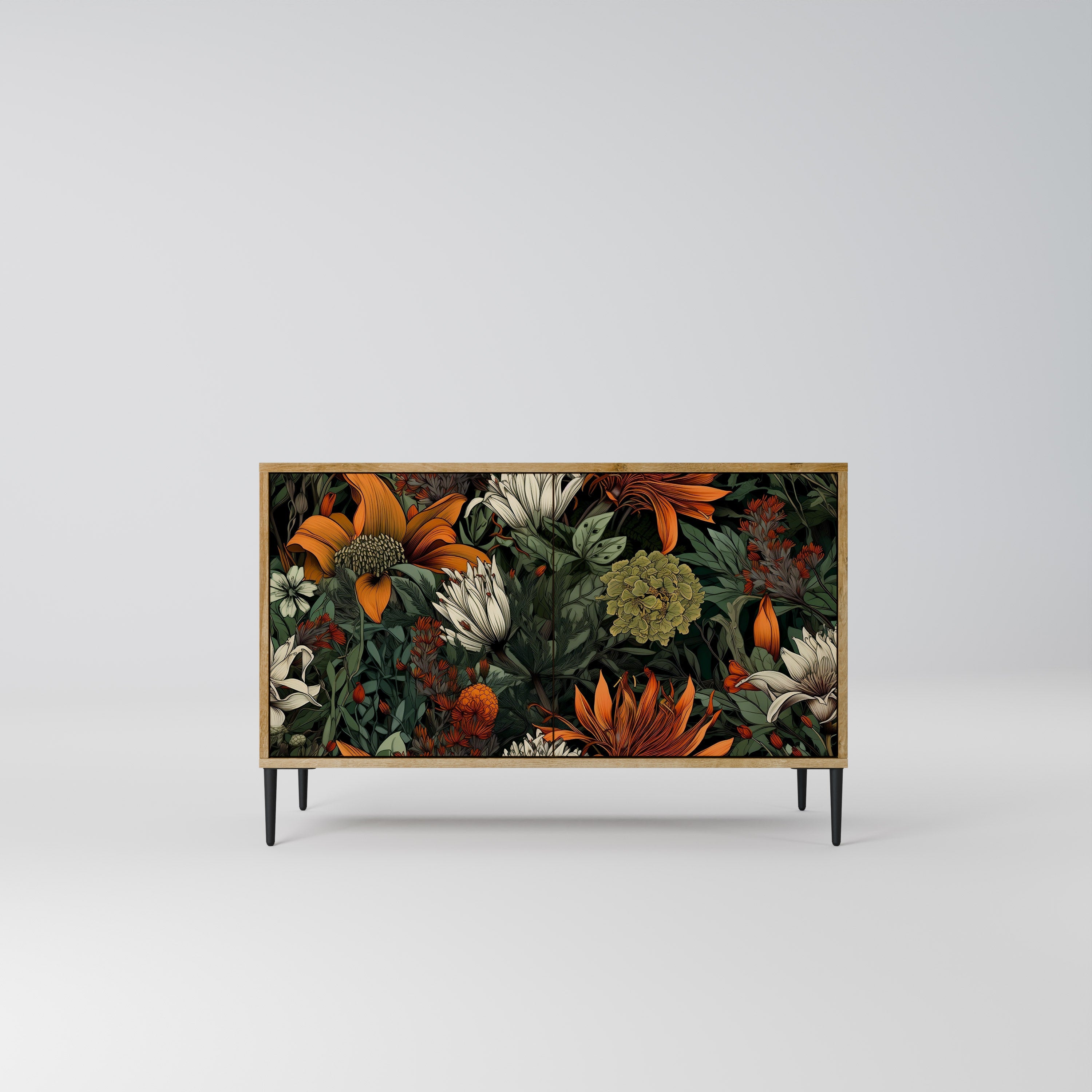 Buffet 2 portes MIDNIGHT SPROUT effet chêne