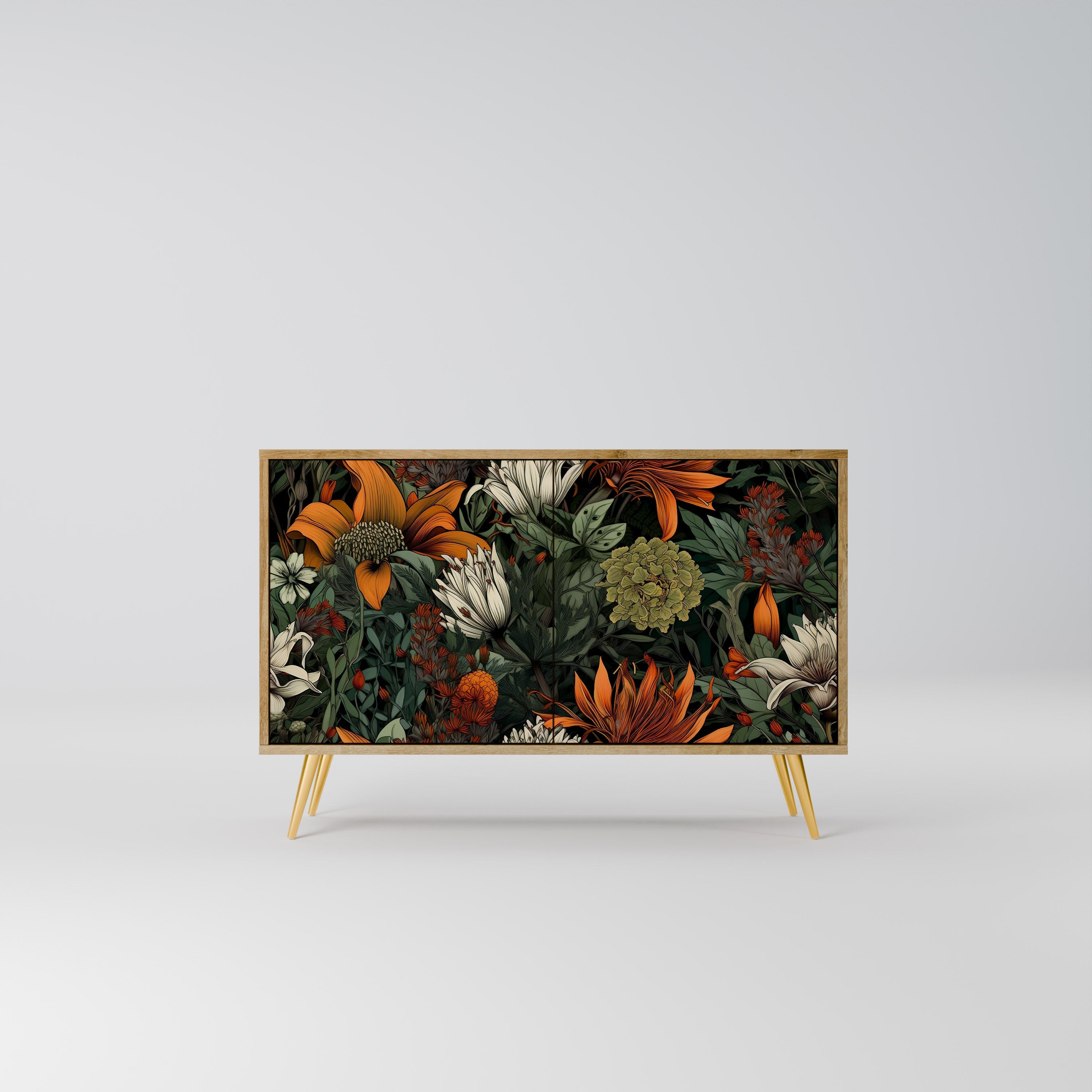 Buffet 2 portes MIDNIGHT SPROUT effet chêne