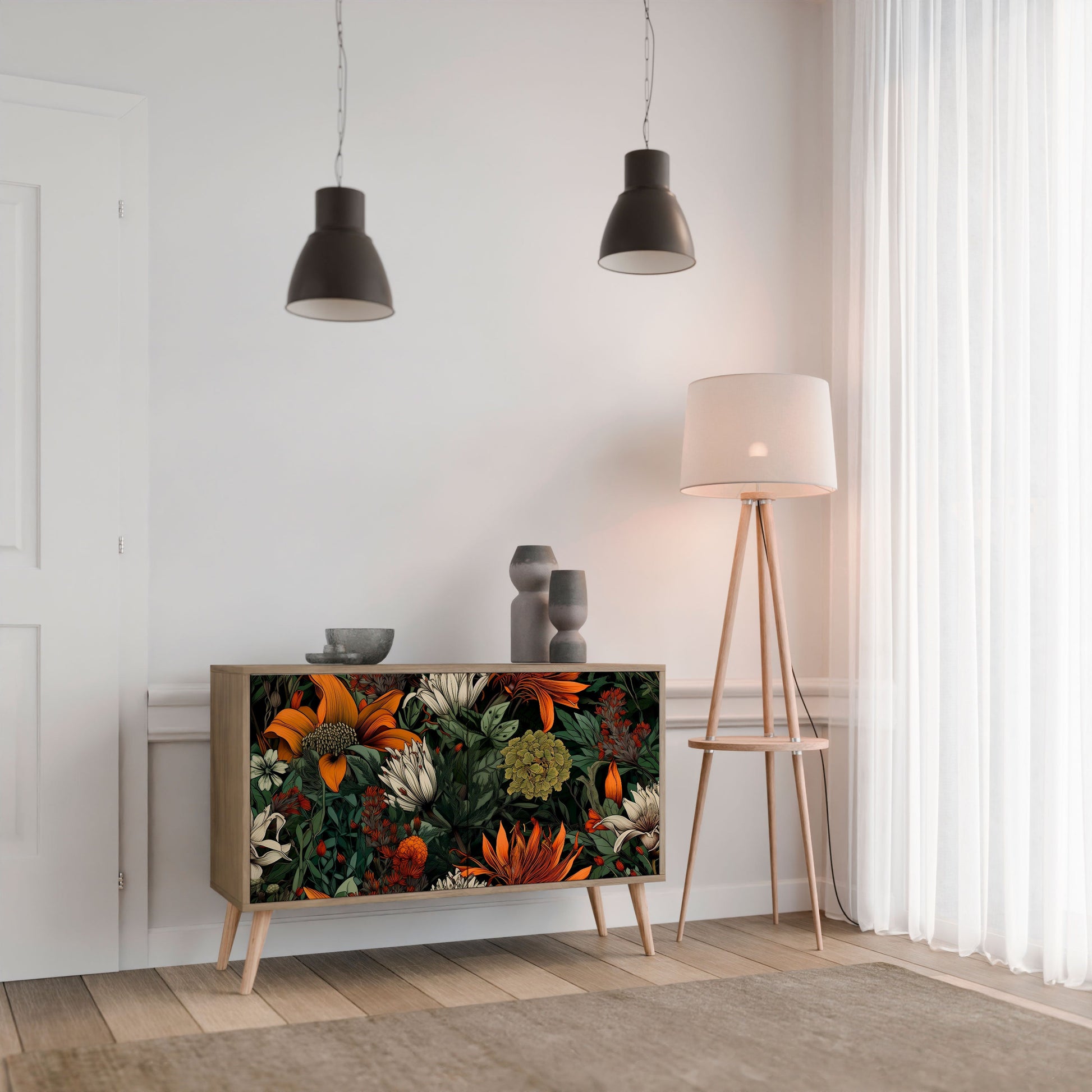MIDNIGHT SPROUT 2-Door Sideboard in Oak Effect