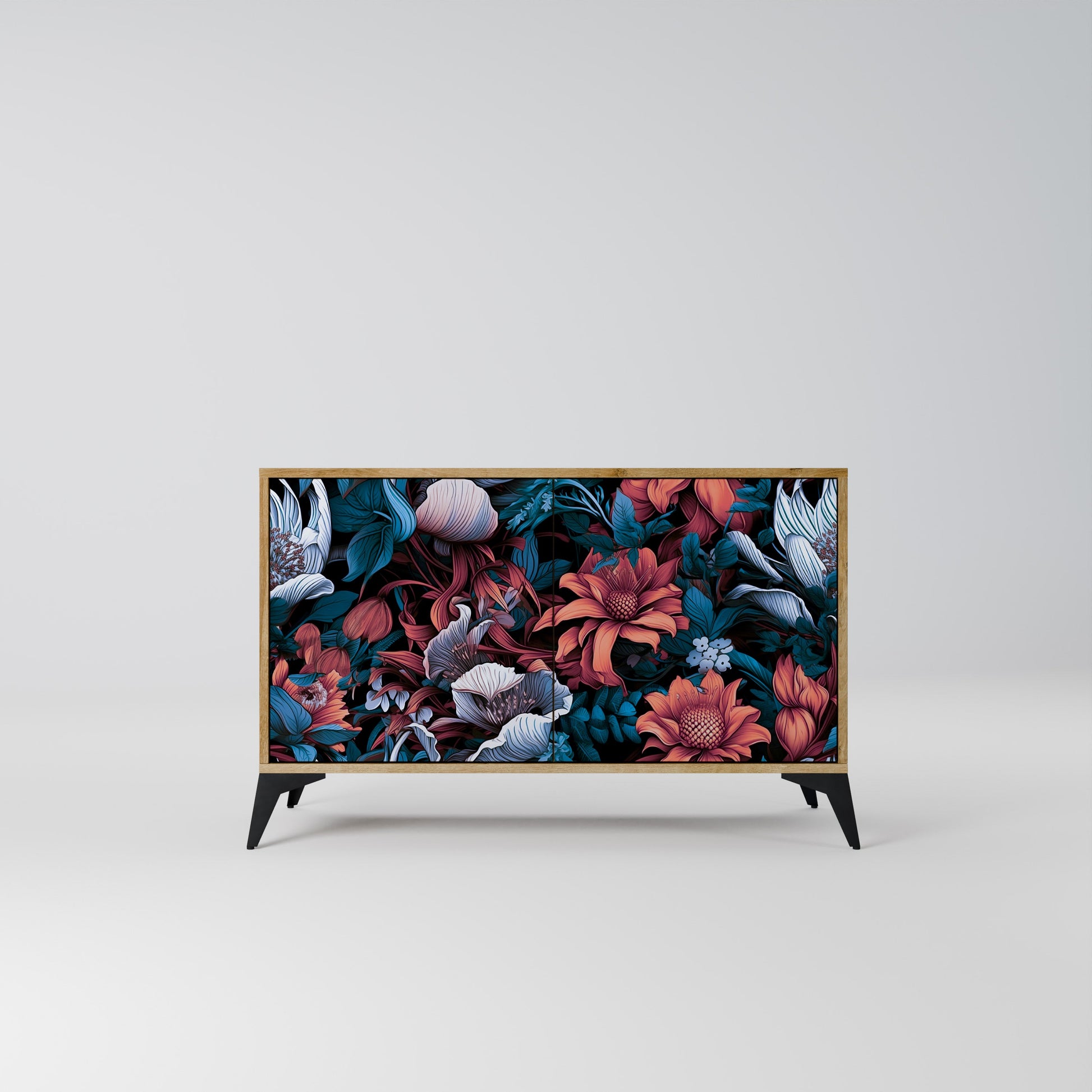 ETHEREAL BLOSSOMS 2-Door Sideboard in Oak Effect